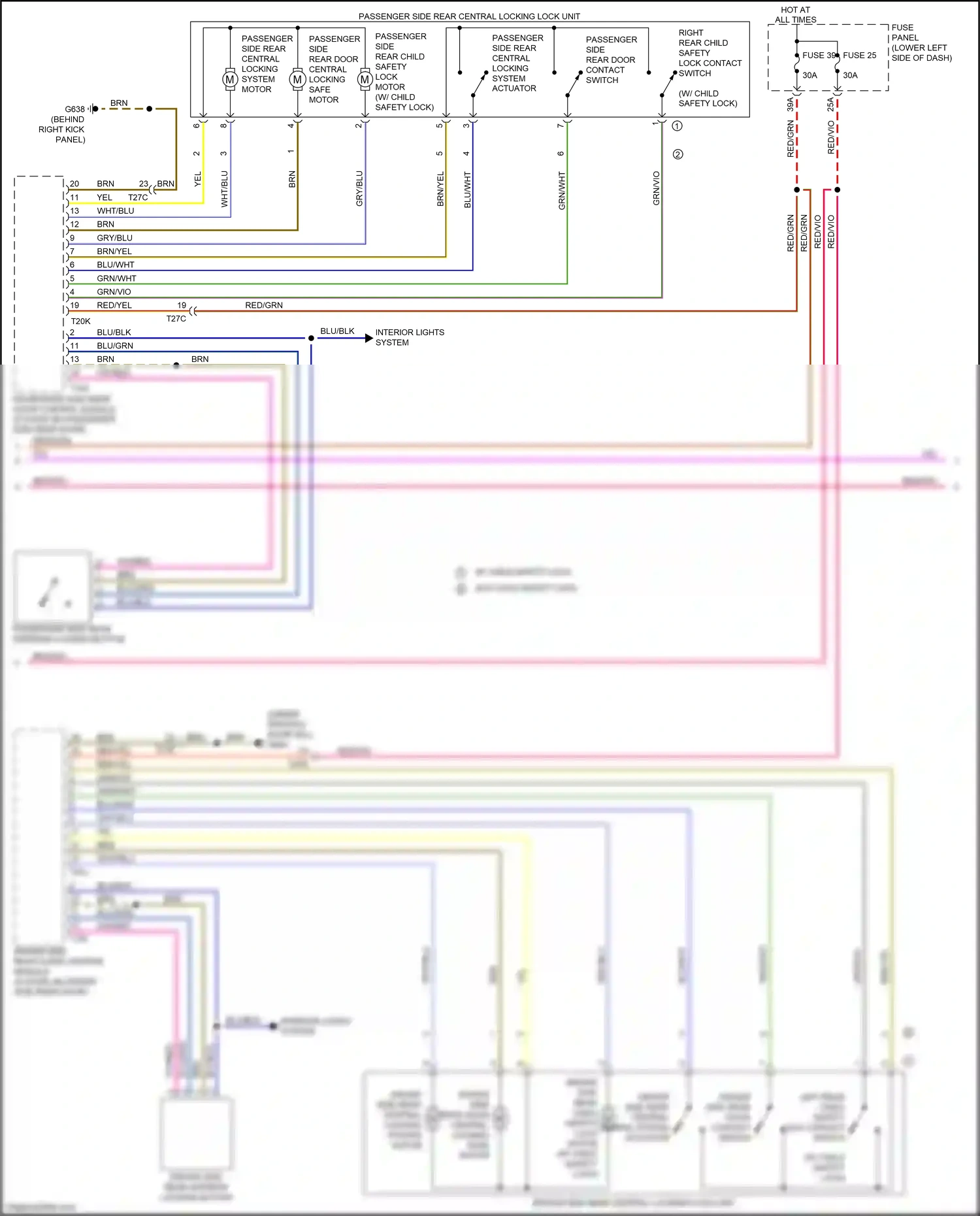 Wiring diagram fuse 25 for Audi A3 8V facelift (2016-2020) (4 of 11)