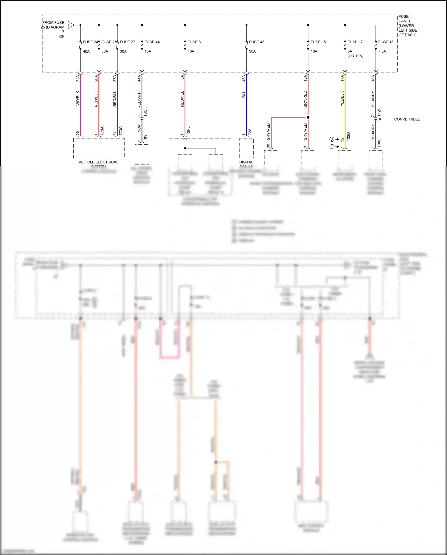 Wiring diagram fuse 3 for Audi A3 8V facelift (2016-2020) (5 of 6)