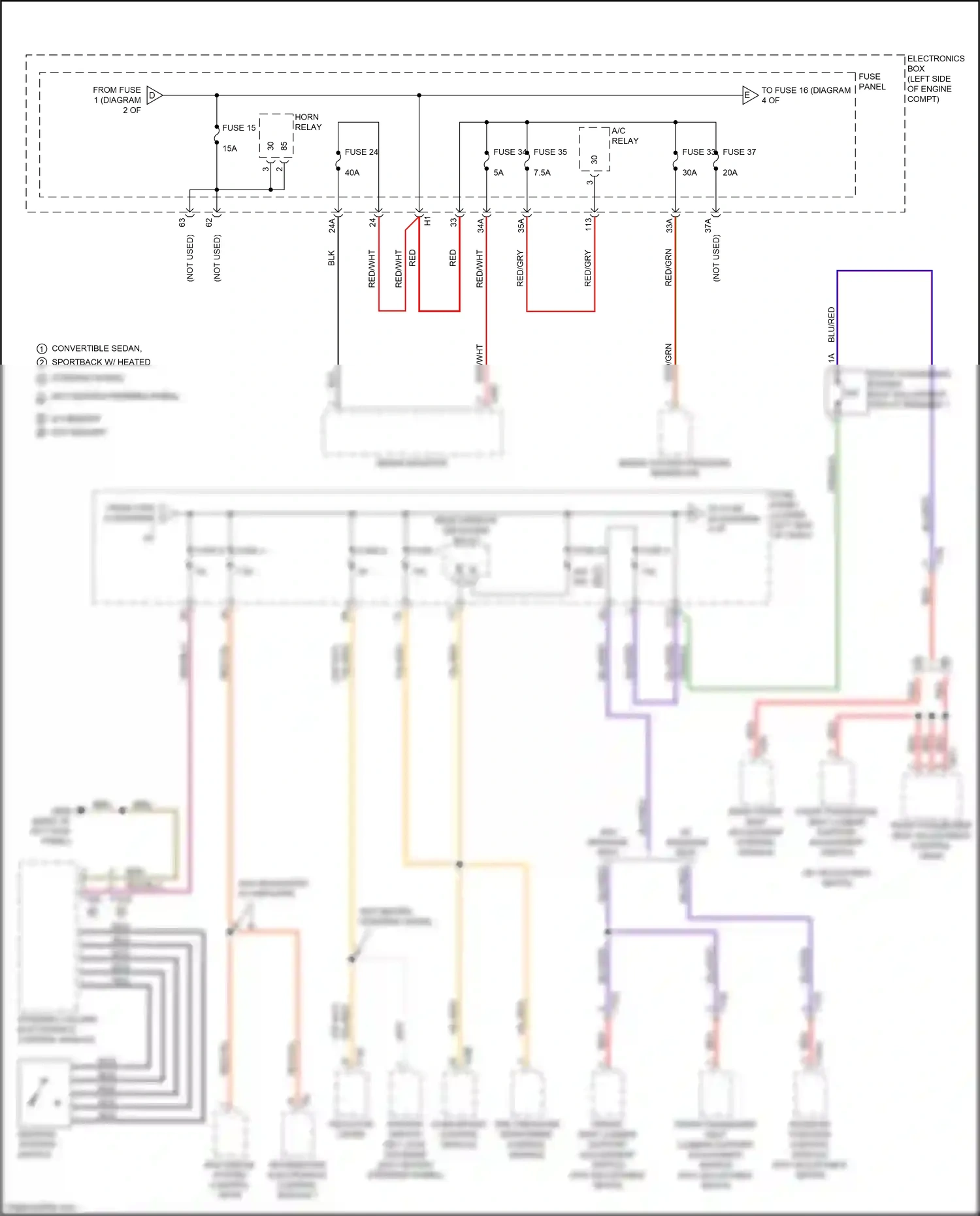 Wiring diagram fuse 37 for Audi A3 8V facelift (2016-2020) (5 of 6)