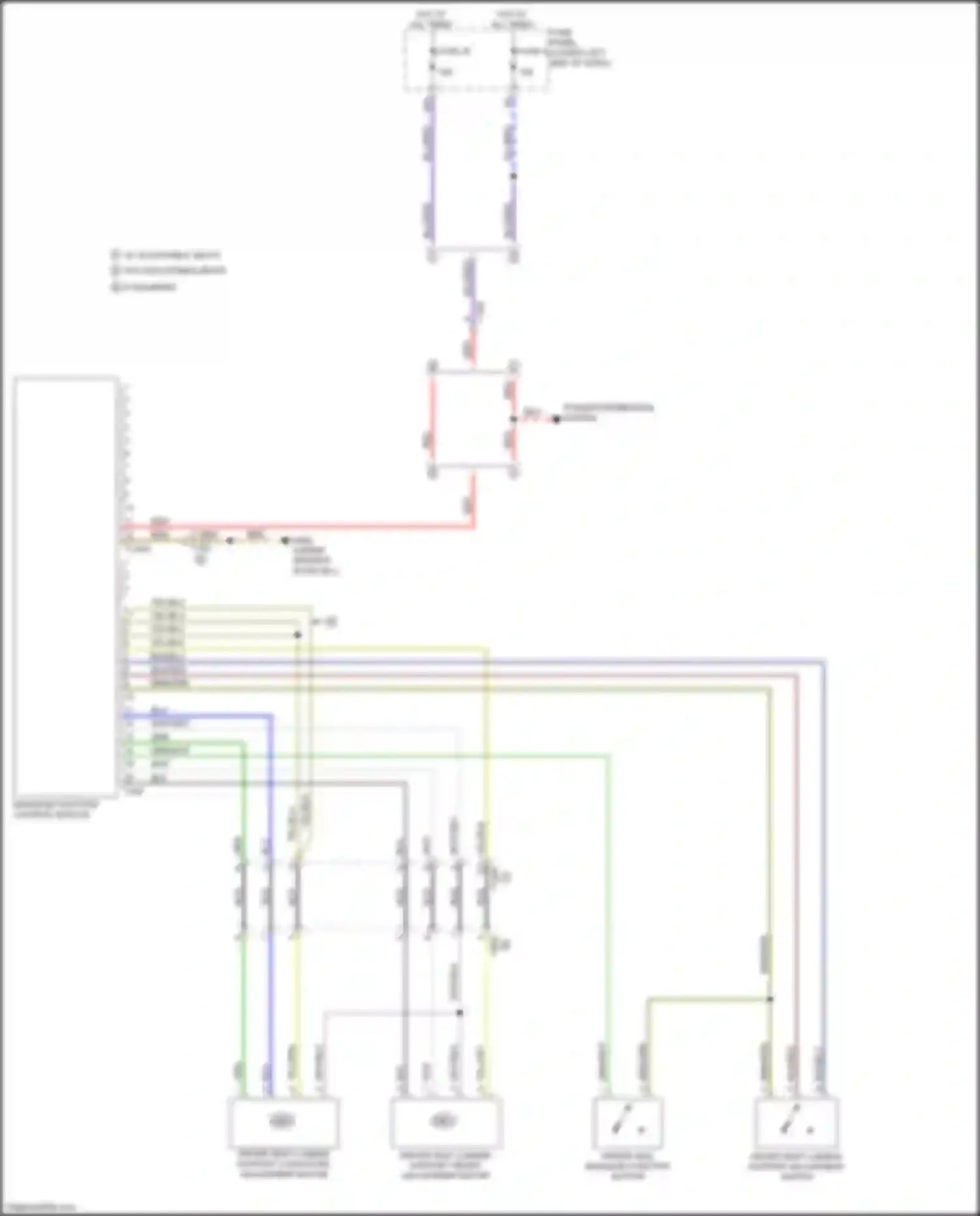 Wiring diagram massage function control module for Audi A3 8V facelift (2016-2020) (1 of 3)