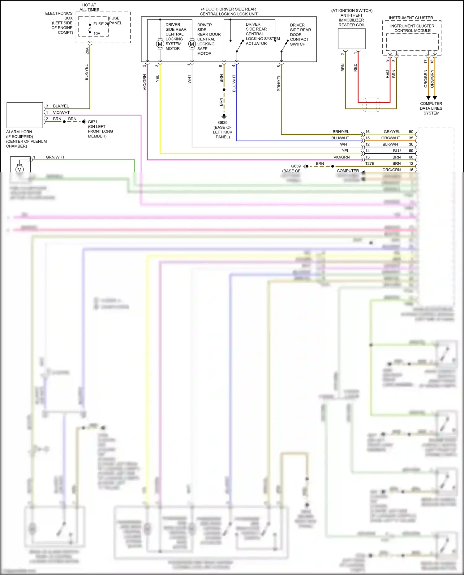 Wiring diagram org/wht for Audi A3 8V facelift (2016-2020) (3 of 6)