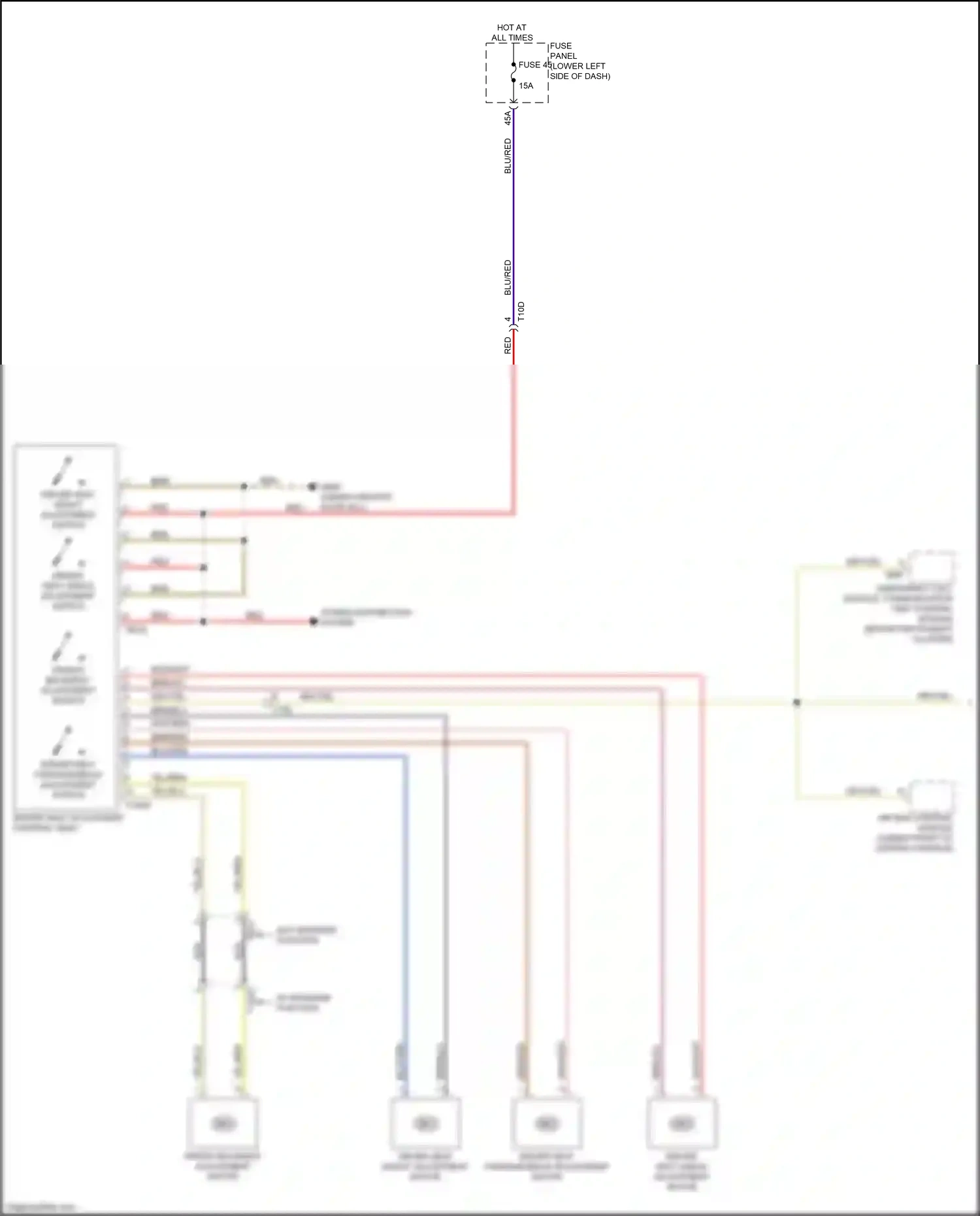 Wiring diagram power distribution system for Audi A3 8V facelift (2016-2020) (3 of 6)