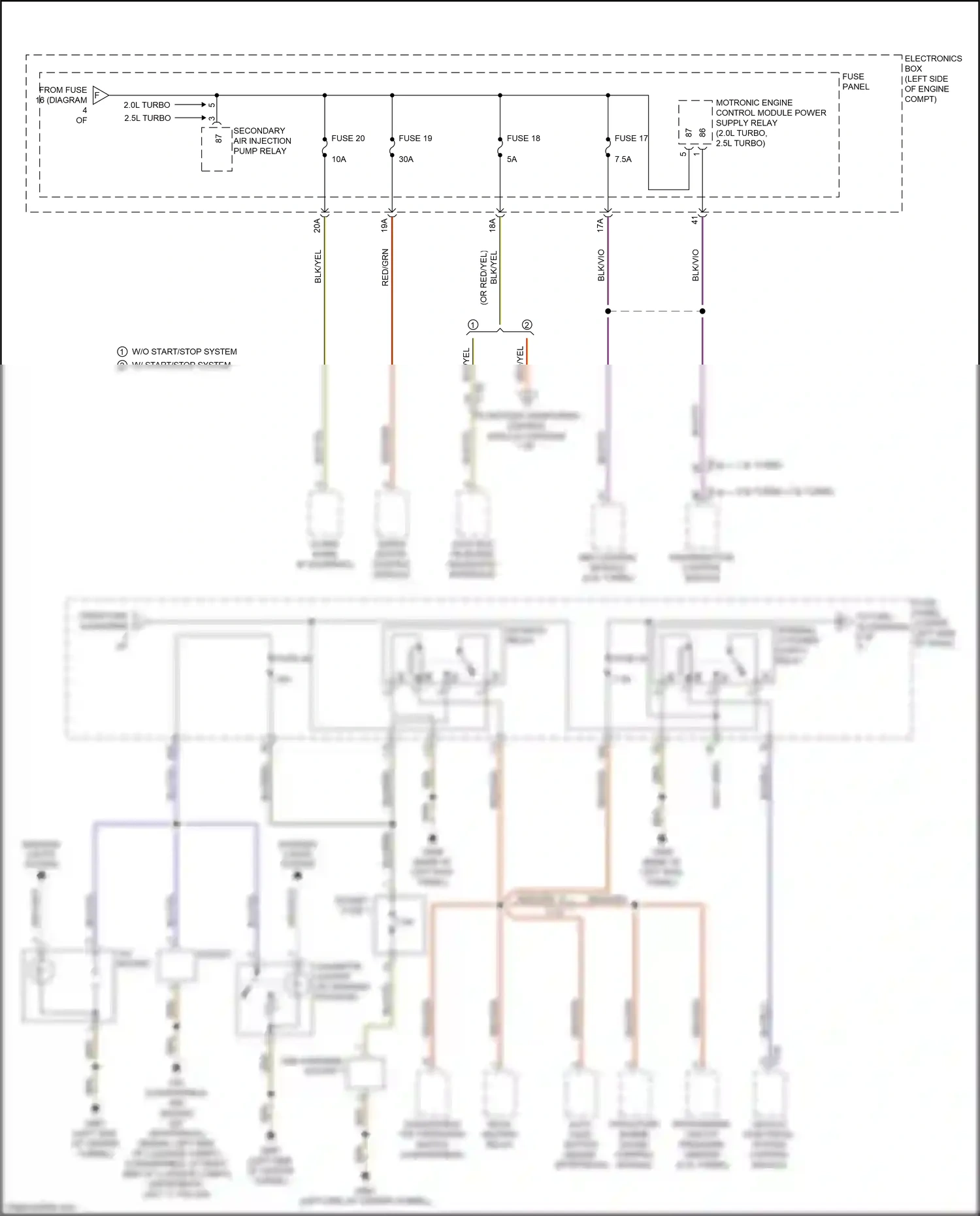 Wiring diagram red/yel for Audi A3 8V facelift (2016-2020) (68 of 73)
