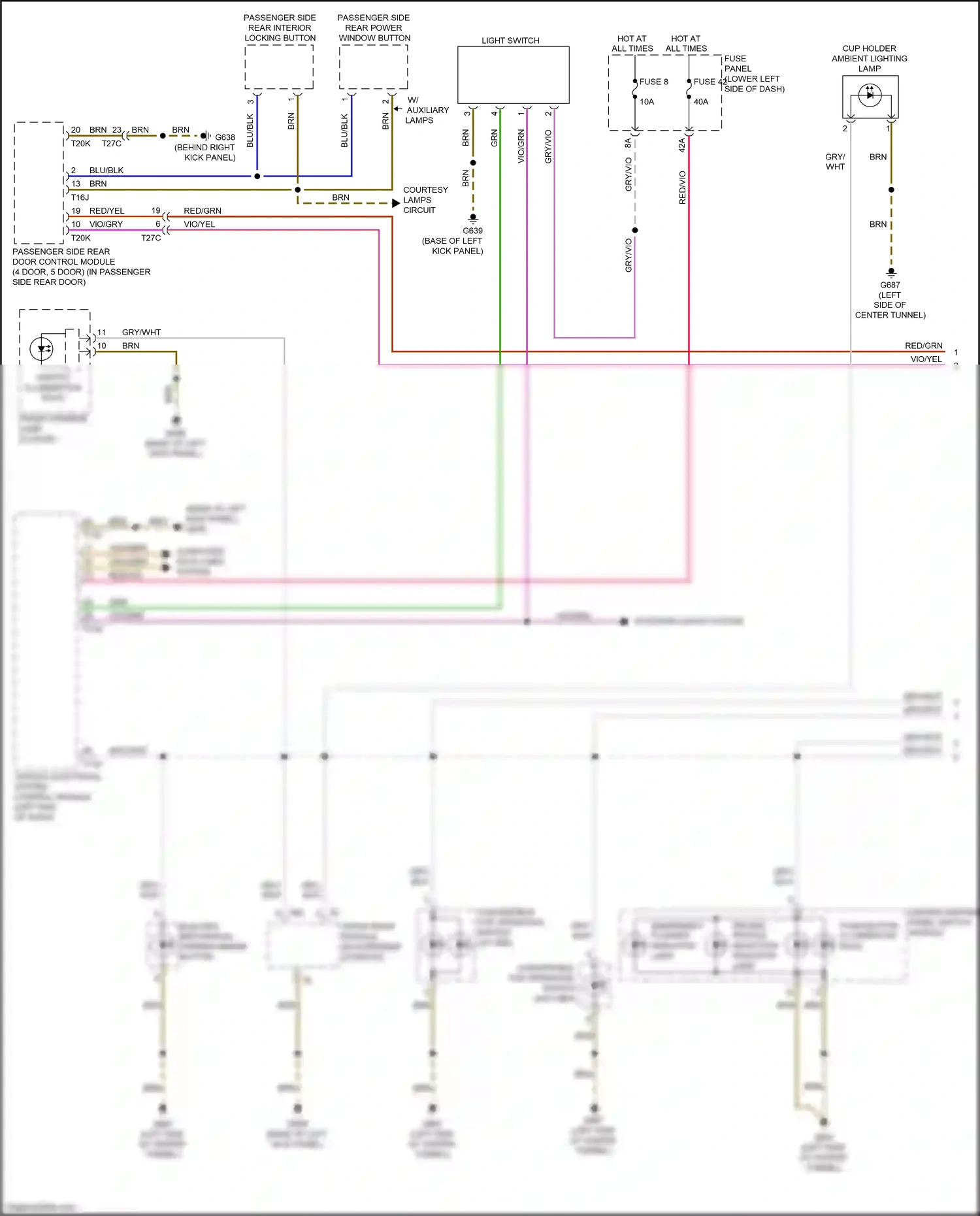 Wiring diagram switch illumination bulb for Audi A3 8V facelift (2016-2020) (2 of 3)