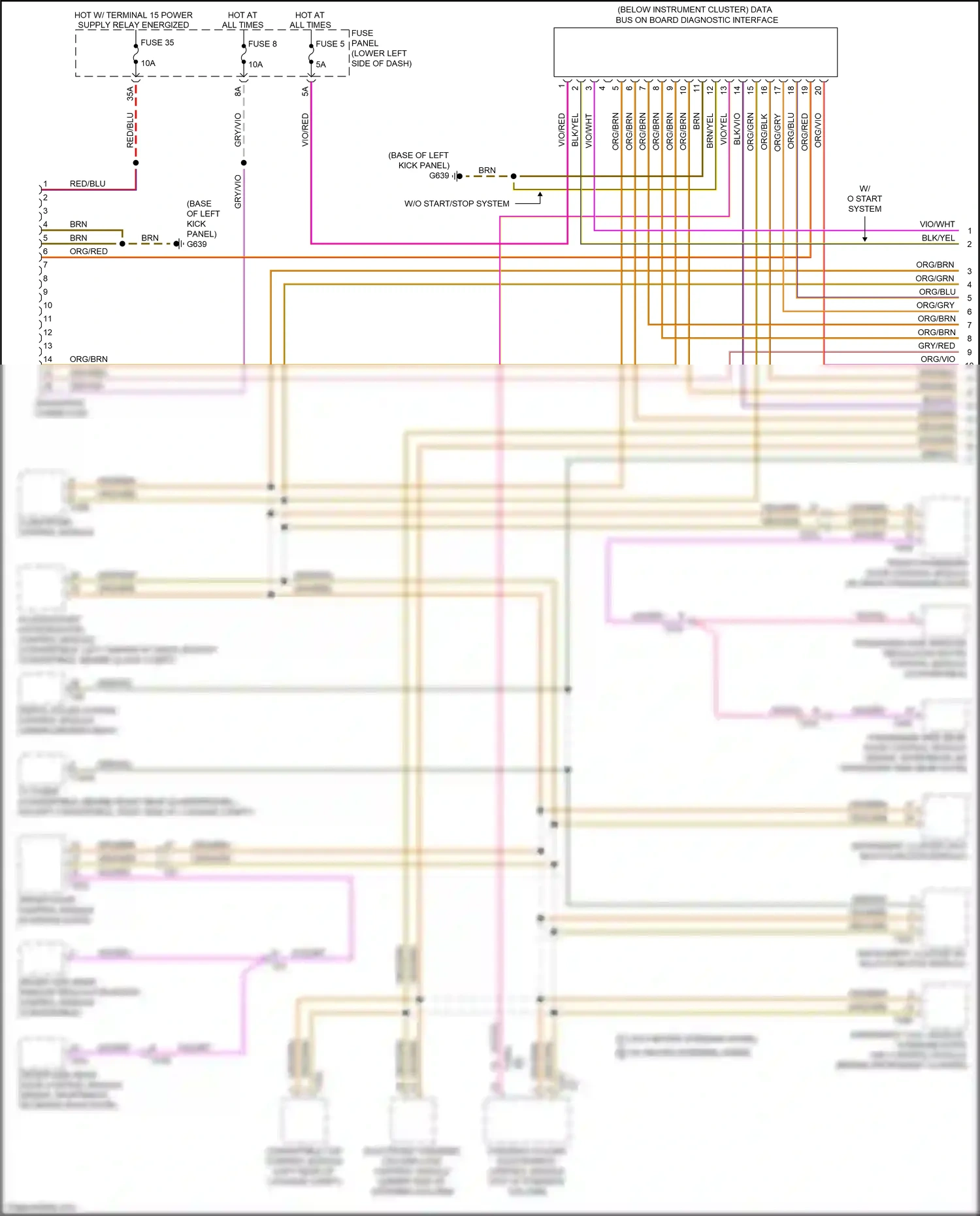 Wiring diagram vio/gry for Audi A3 8V facelift (2016-2020) (2 of 24)