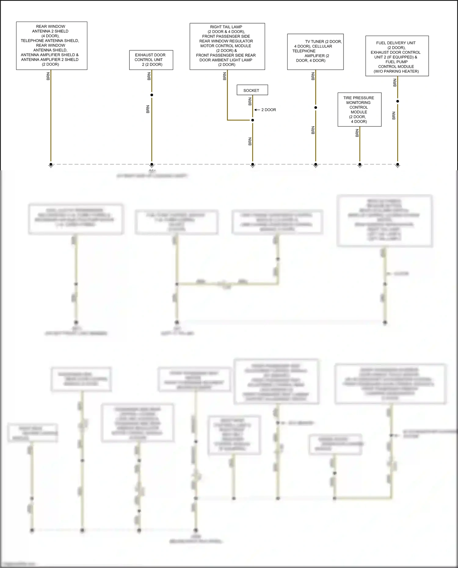 Wiring diagram w/o memory for Audi A3 8V facelift (2016-2020) (2 of 3)