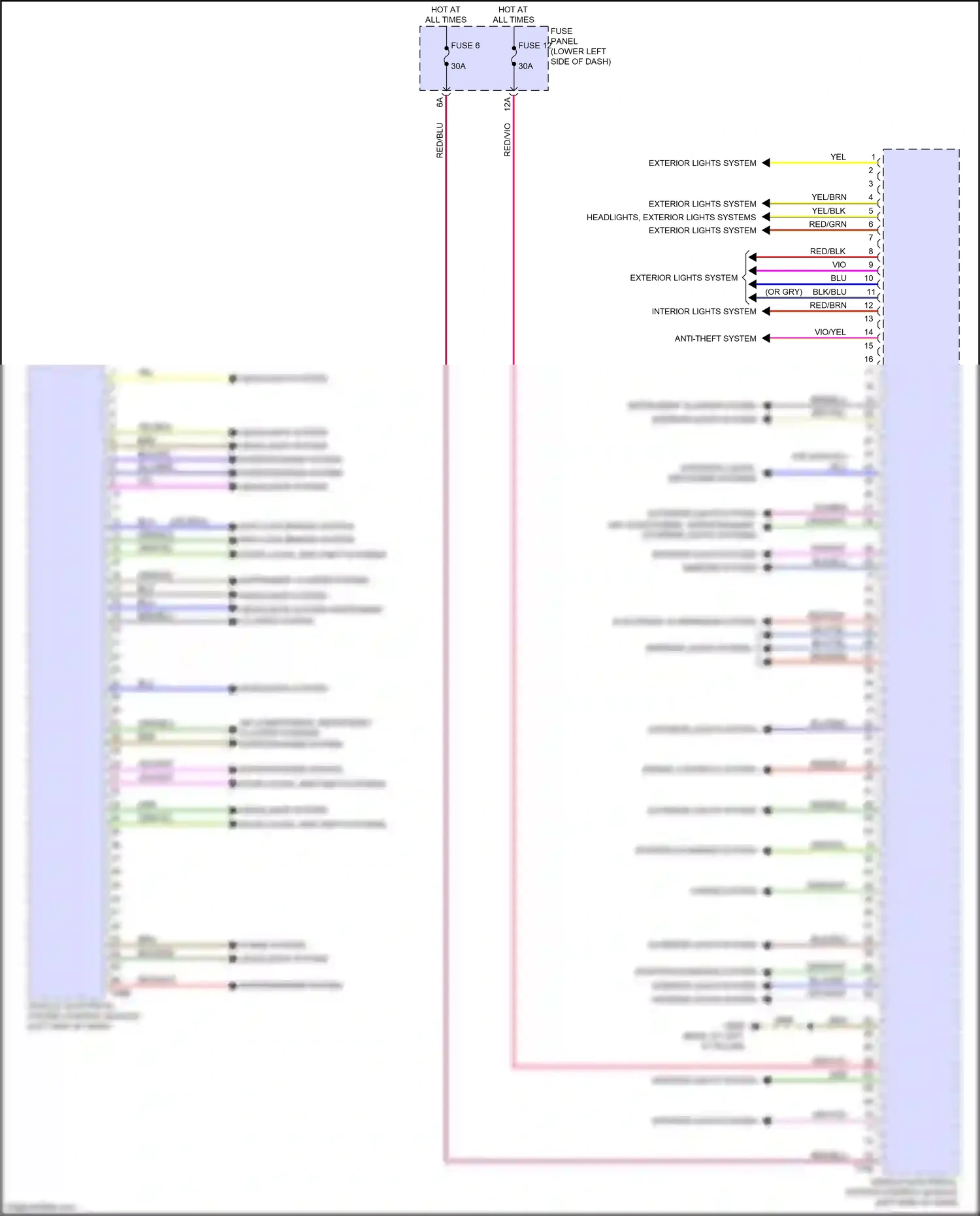 Audi A3 8Y (2020-2024) blu/vio wiring diagram  (6 of 7)