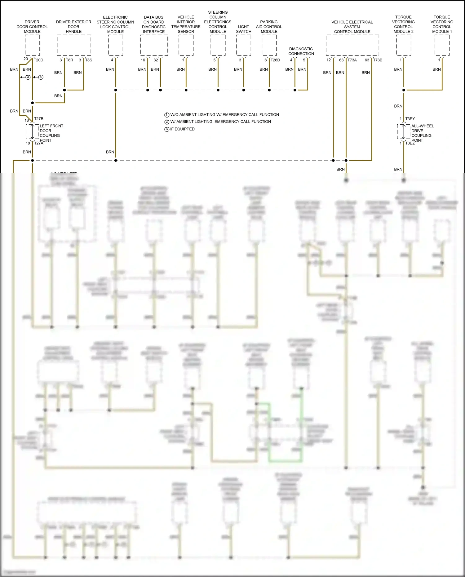 Audi A3 8Y (2020-2024) driver seat switch module wiring diagram  (1 of 4)