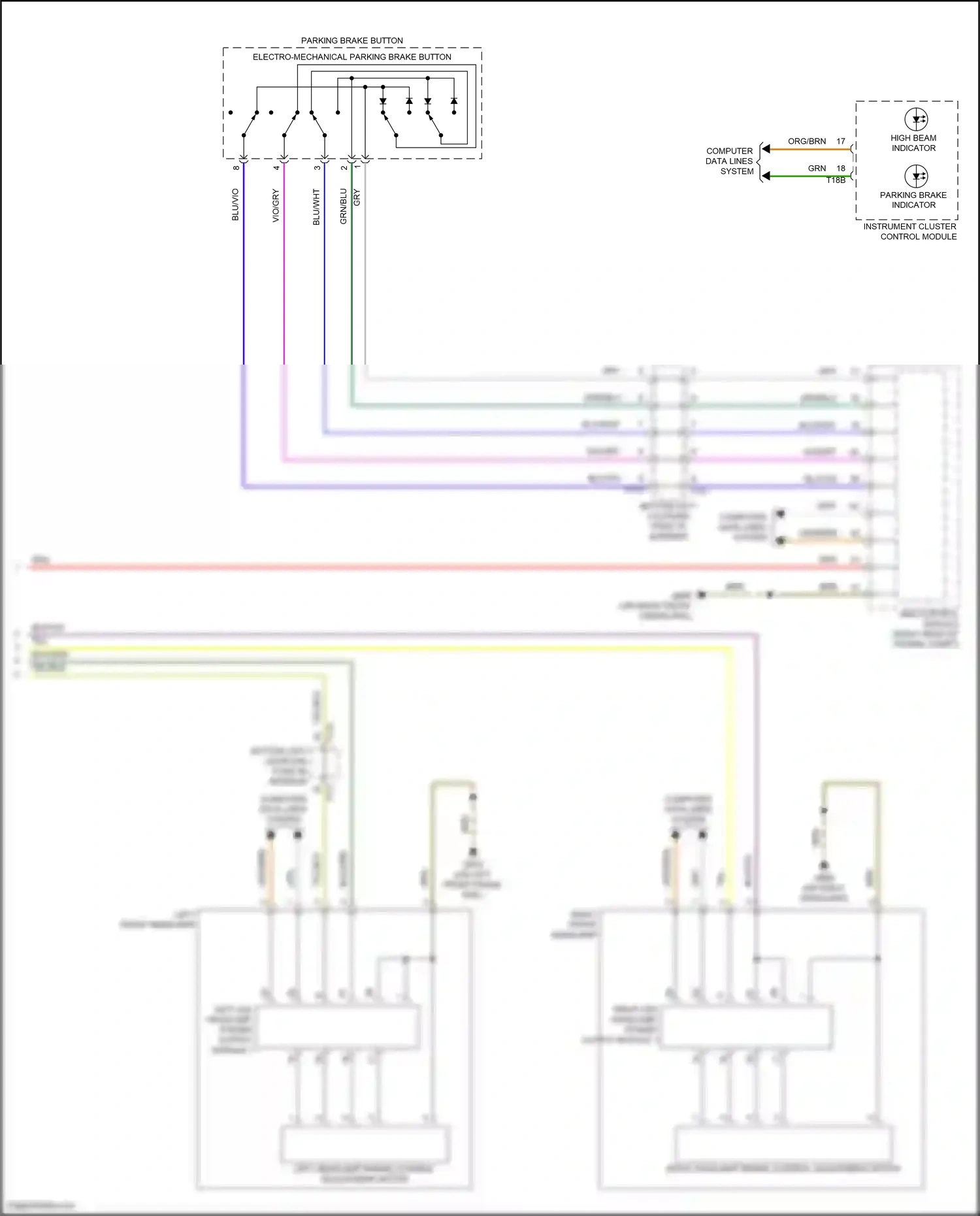 Audi A3 8Y (2020-2024) high beam indicator wiring diagram  (1 of 2)