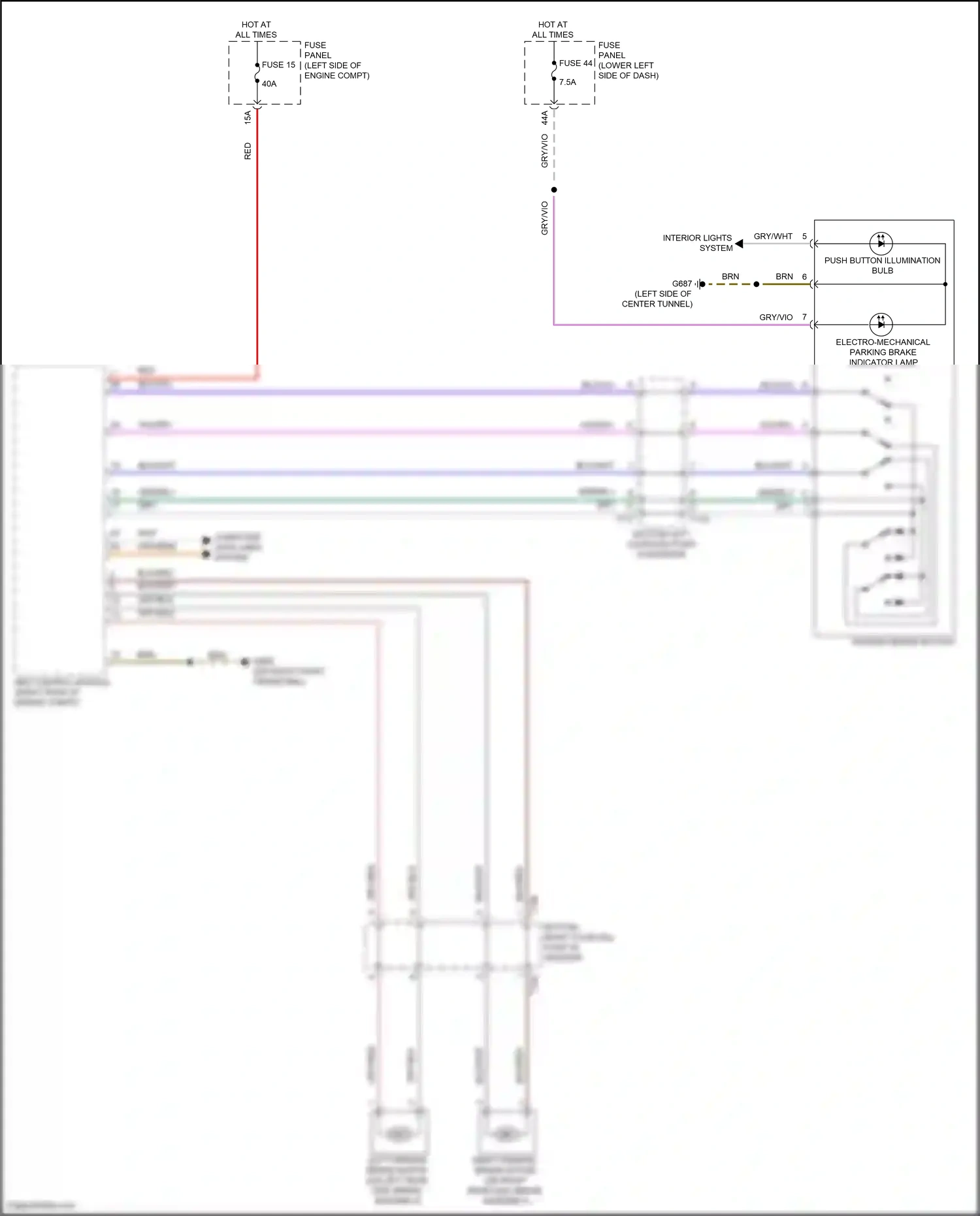 Audi A3 8Y (2020-2024) push button illumination bulb wiring diagram  (3 of 4)