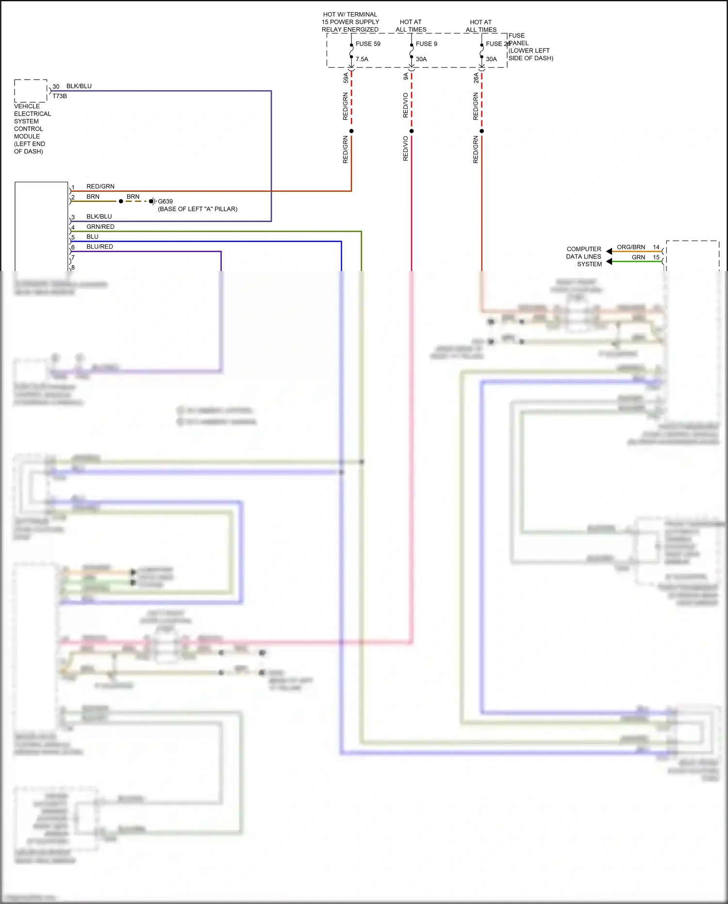 Audi A3 8Y (2020-2024) roof electronics control module wiring diagram  (1 of 6)