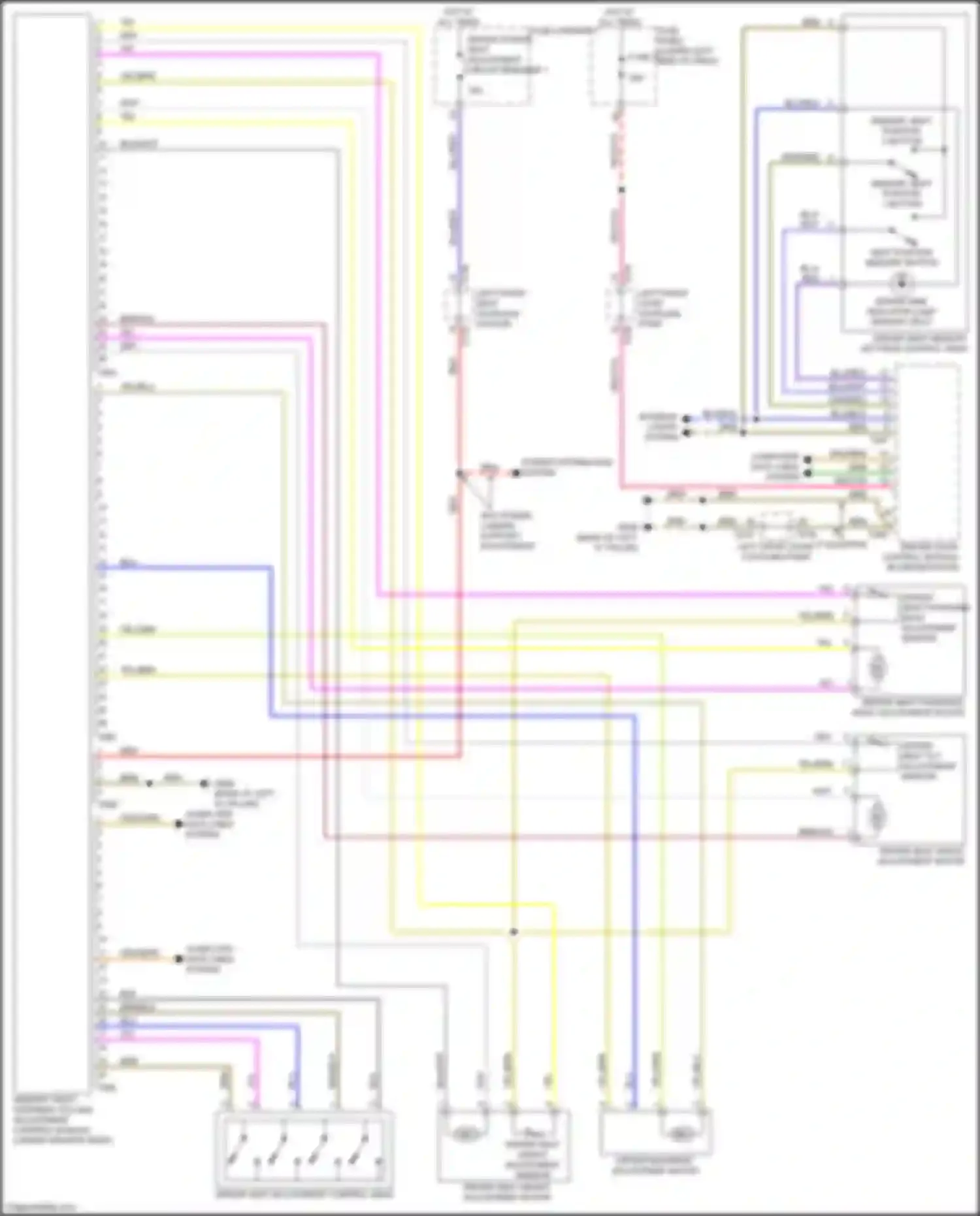 Wiring diagram seat position memory button for Audi A3 8Y (2020-2024) (2 of 2)