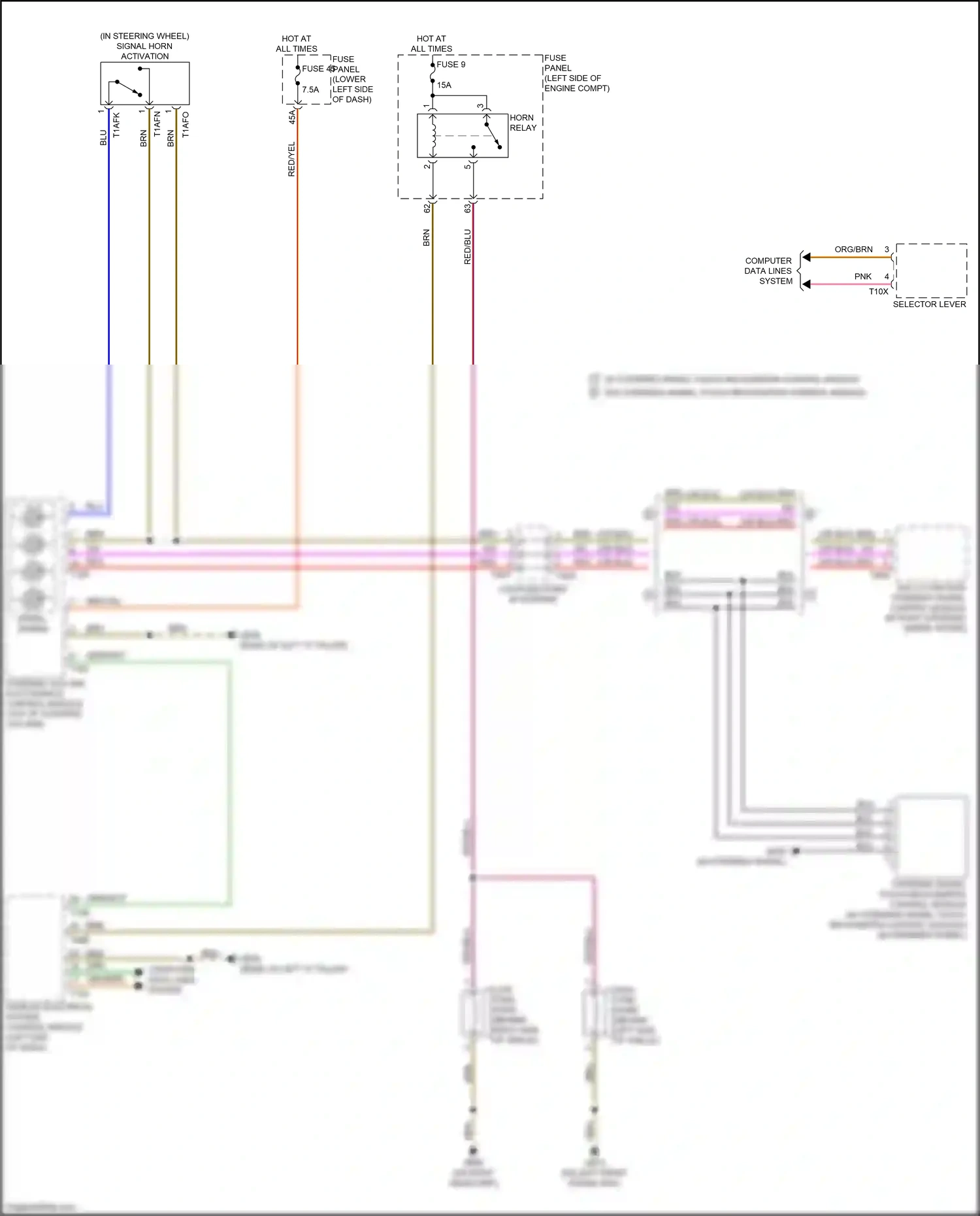 Audi A3 8Y (2020-2024) selector lever wiring diagram  (5 of 8)
