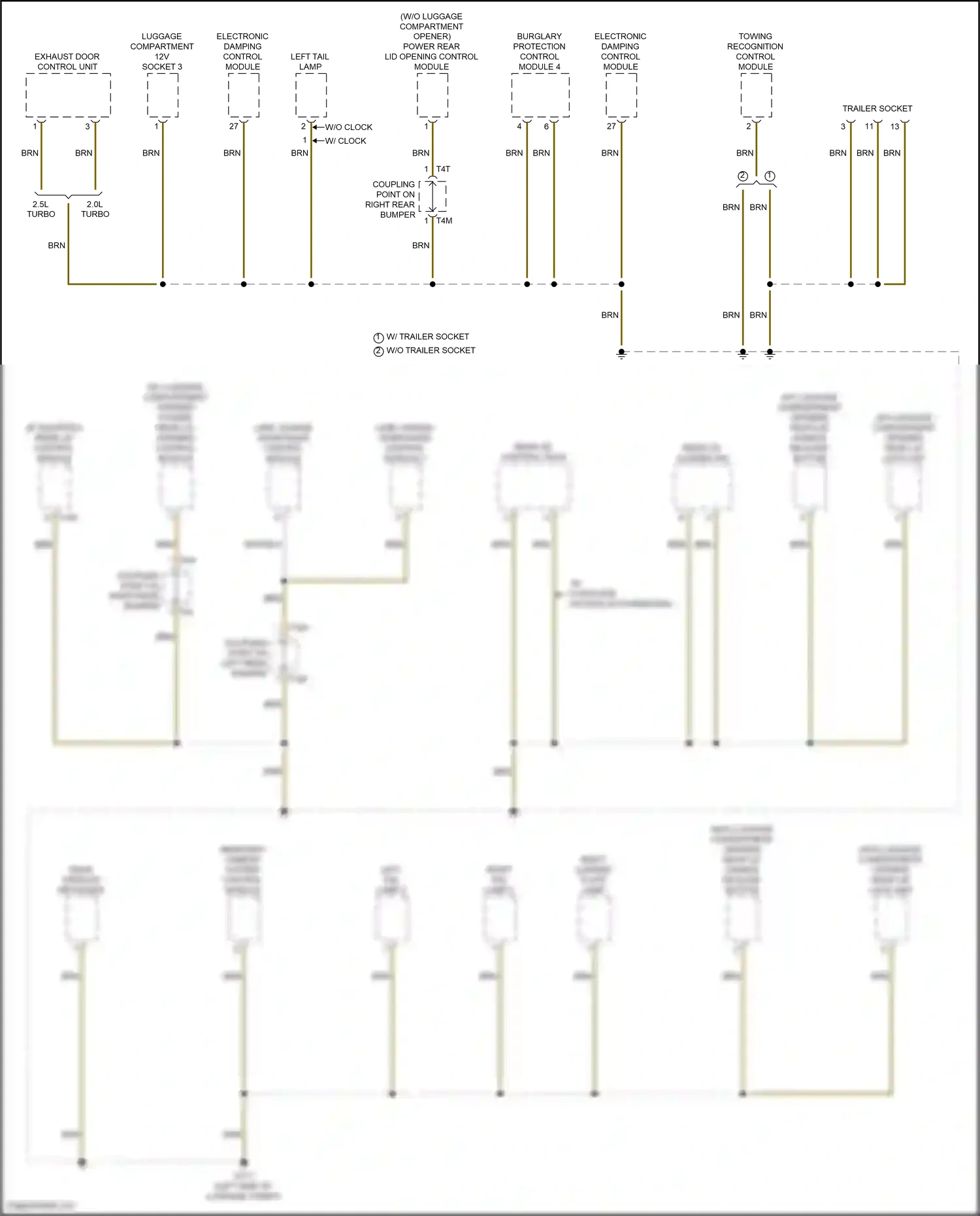 Audi A3 8Y (2020-2024) towing recognition control module wiring diagram  (2 of 6)
