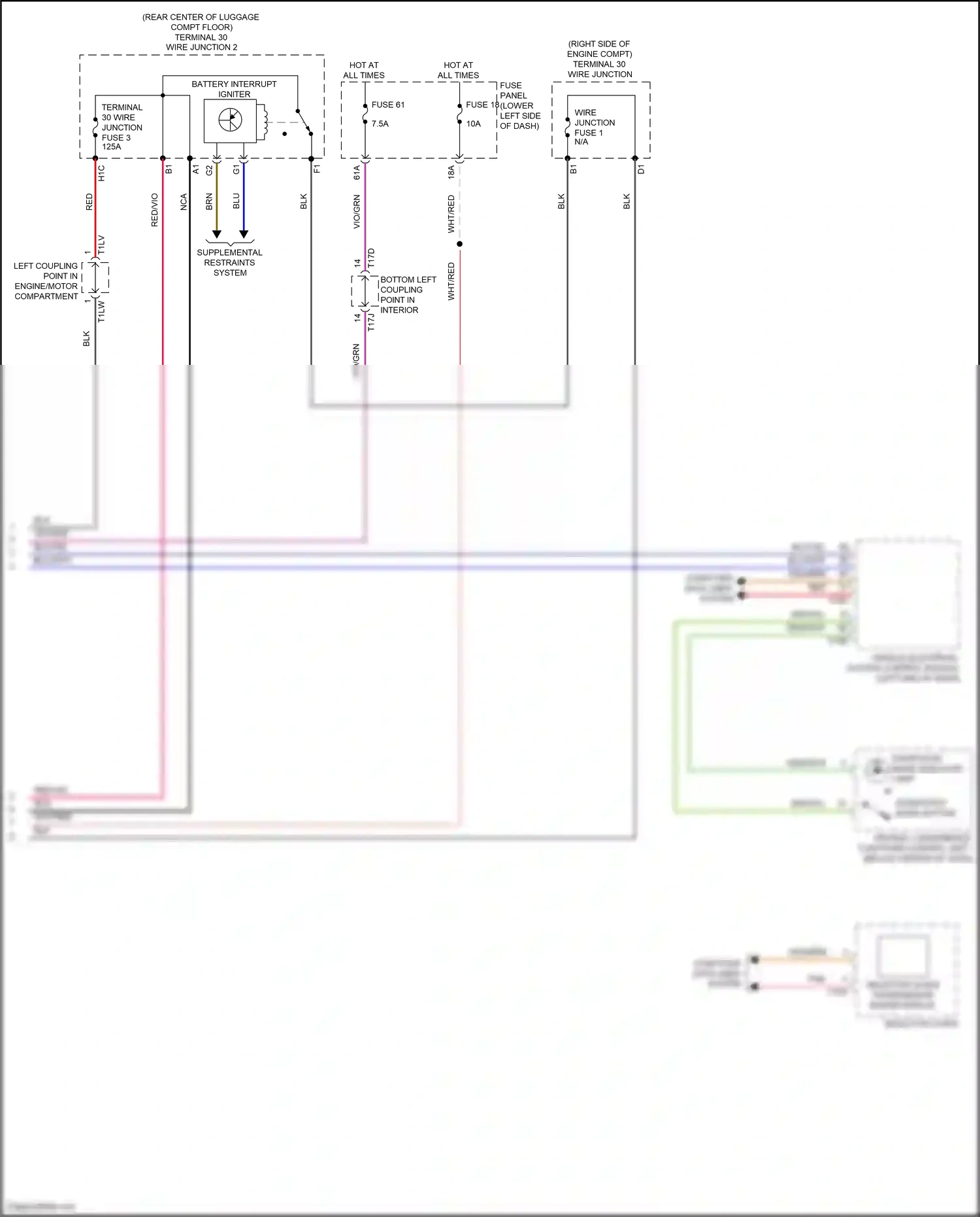 Audi A3 8Y (2020-2024) vio/grn wiring diagram  (10 of 13)