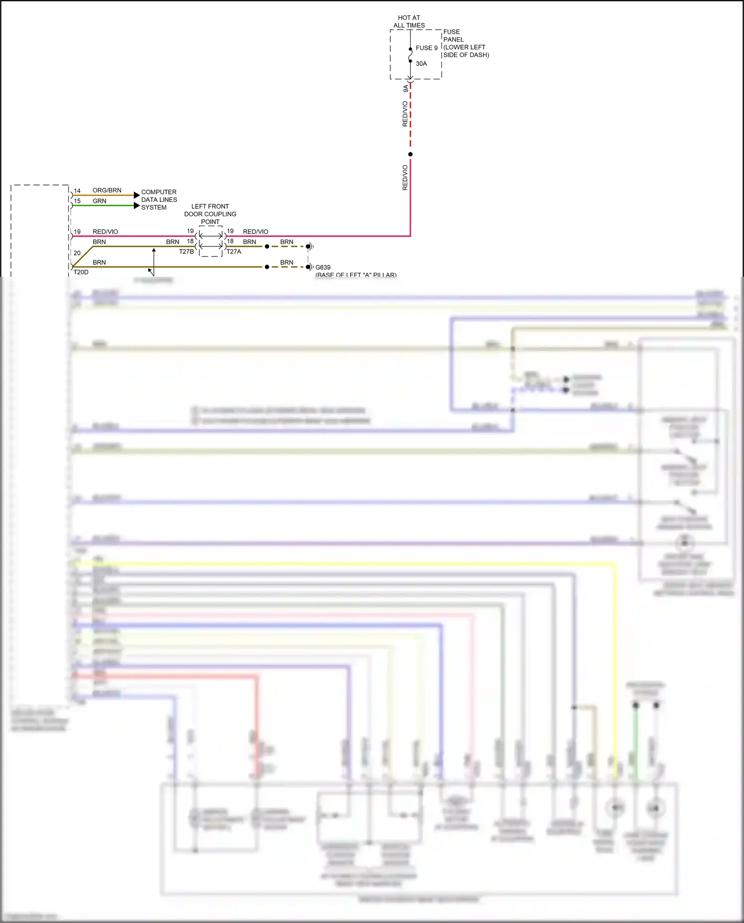 Audi A3 8Y (2020-2024) yel wiring diagram  (16 of 50)