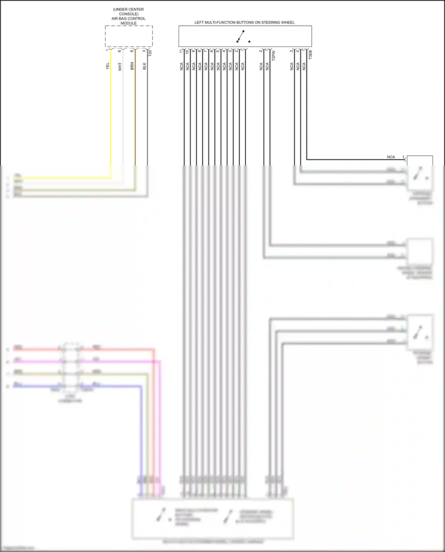 Audi A4 Allroad Quattro B9 facelift (2019-2024) multi-function steering wheel control module wiring diagram  (5 of 5)