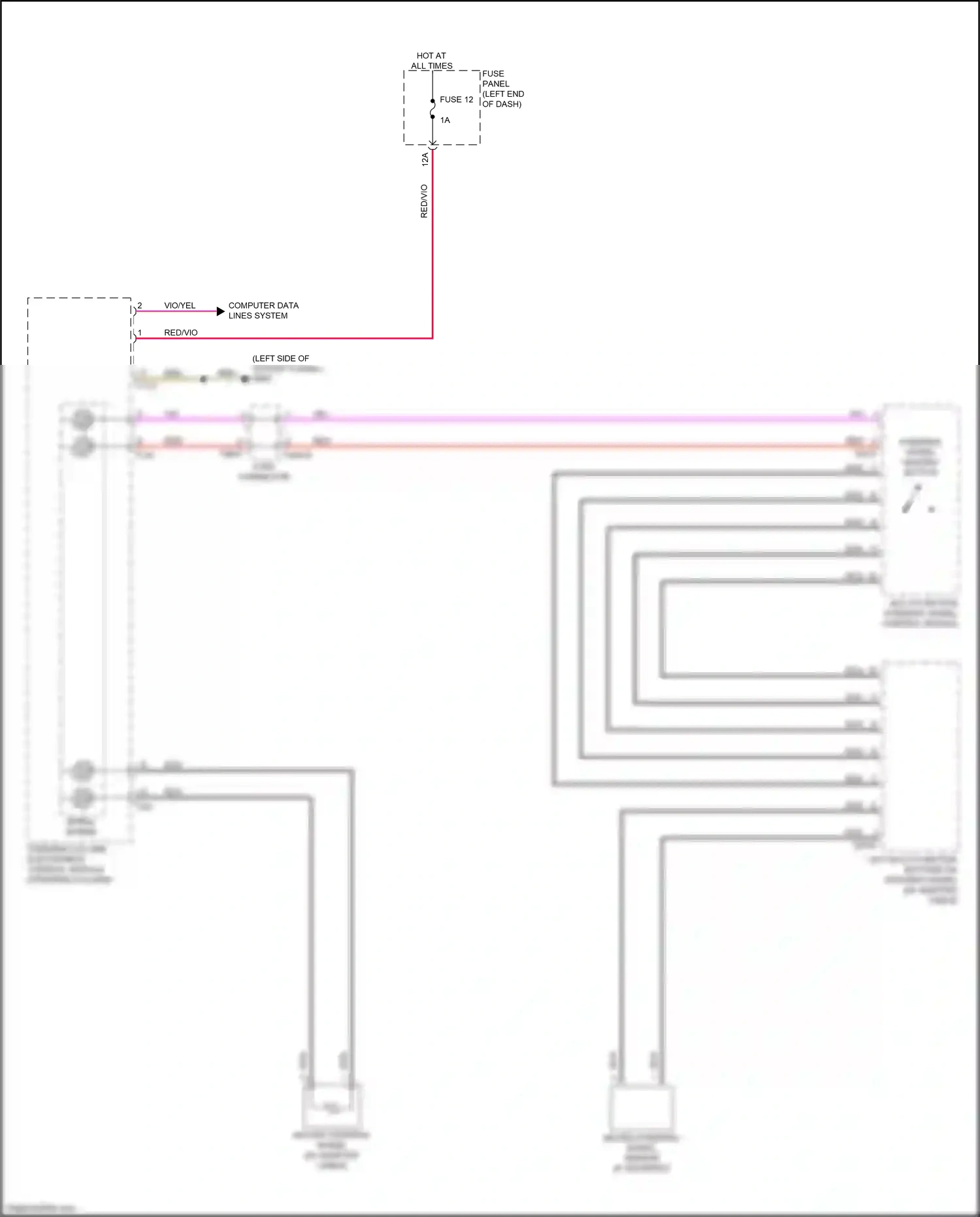 Audi A4 Allroad Quattro B9 facelift (2019-2024) multi-function steering wheel control module wiring diagram  (3 of 5)