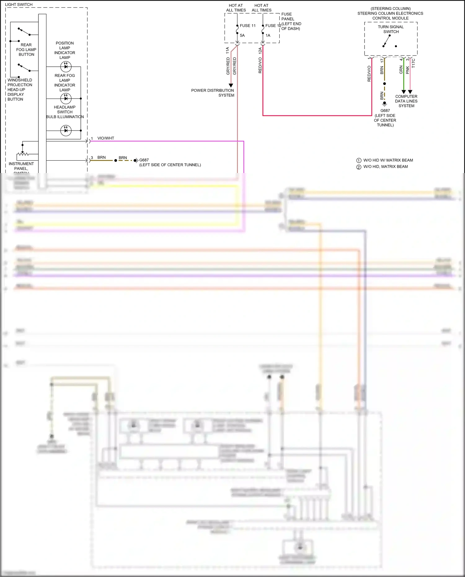 Audi A4 Allroad Quattro B9 (2016-2020) steering column electronics control module wiring diagram  (5 of 12)