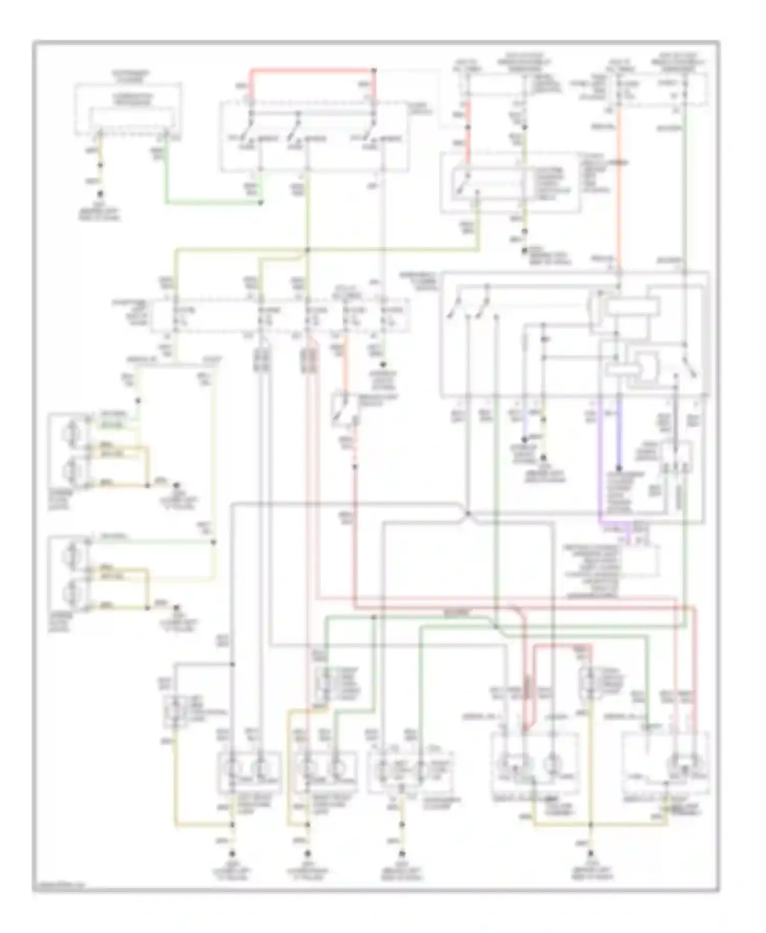 A4 Audi B5 facelift (1999-2001): Exterior lamps circuit, with drl without auto check system