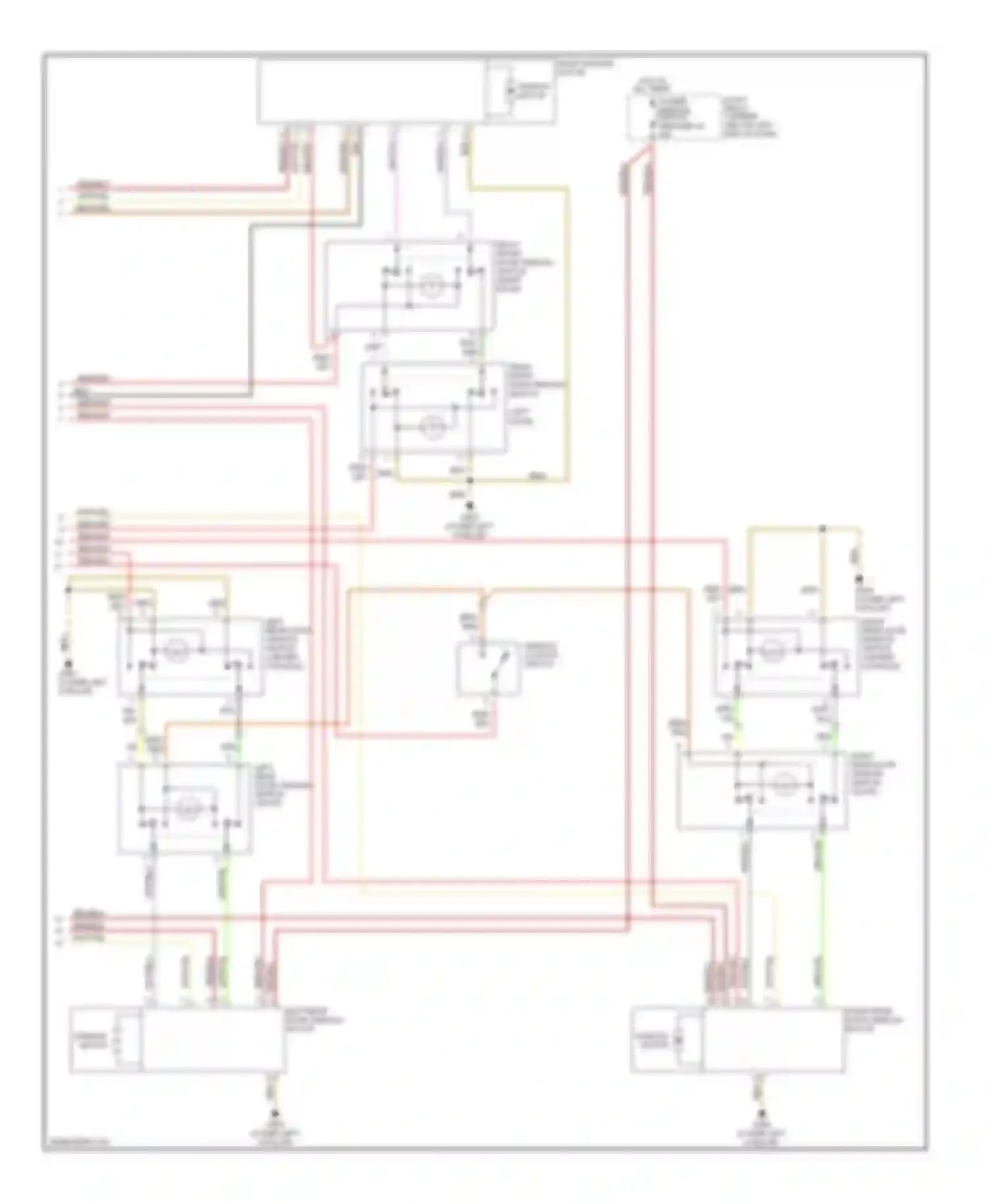 A4 Audi B5 facelift (1999-2001): Power windows circuit (2 of 2)