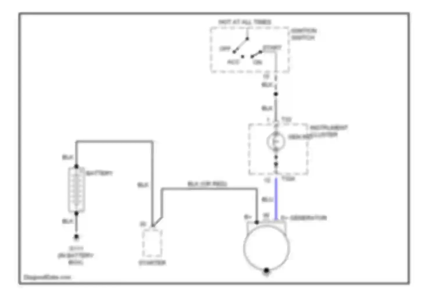 A4 Audi B5 facelift (1999-2001): Charging circuit