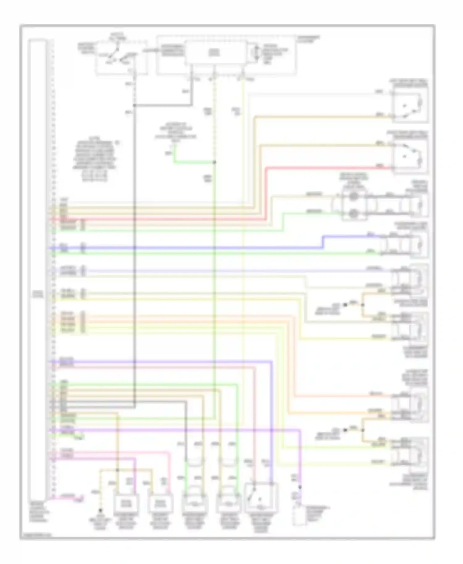 A4 Audi B5 facelift (1999-2001): Supplemental restraints circuit