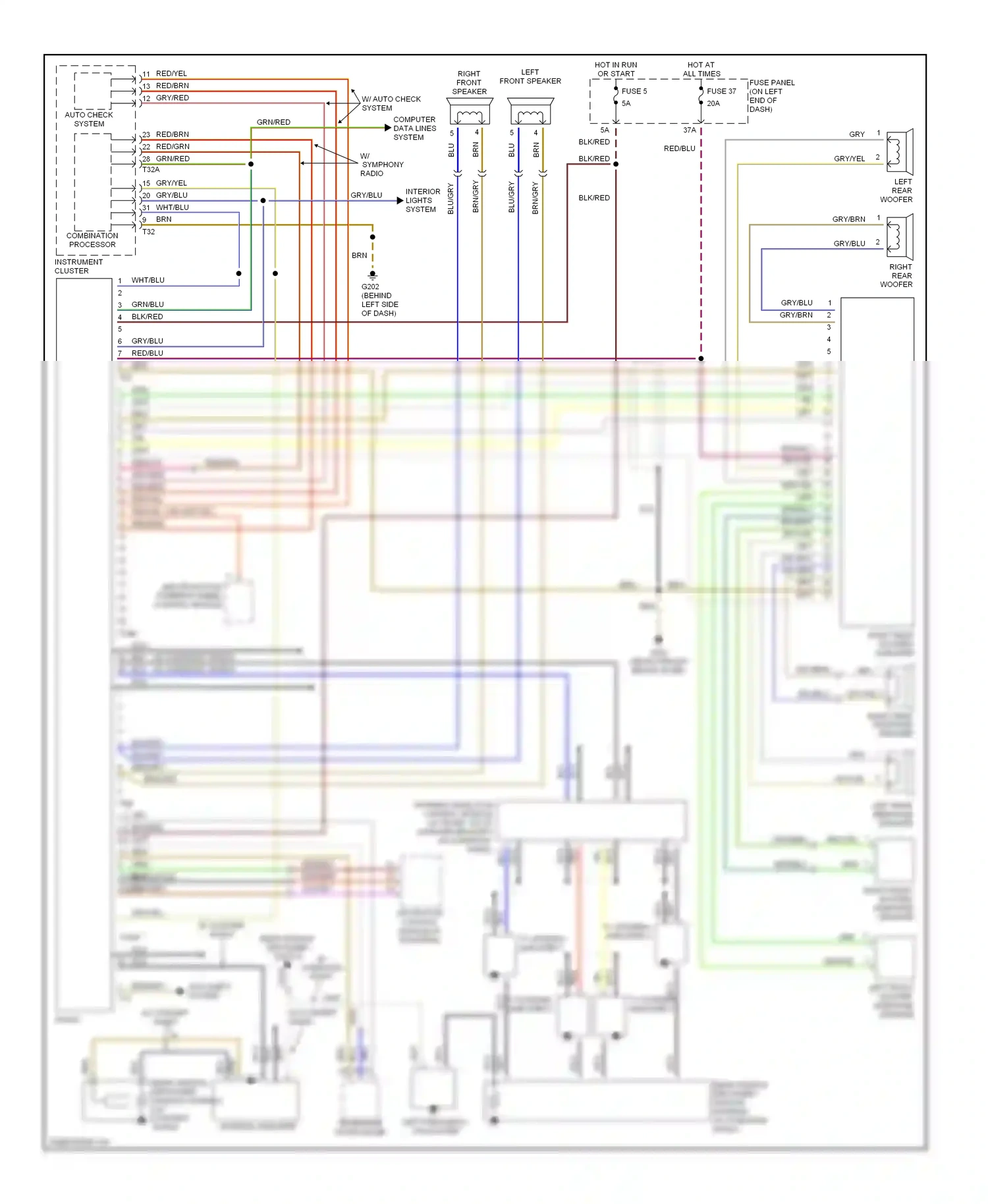 Wiring diagram computer data lines system for Audi A4 B5 facelift (1999-2001) (1 of 6)