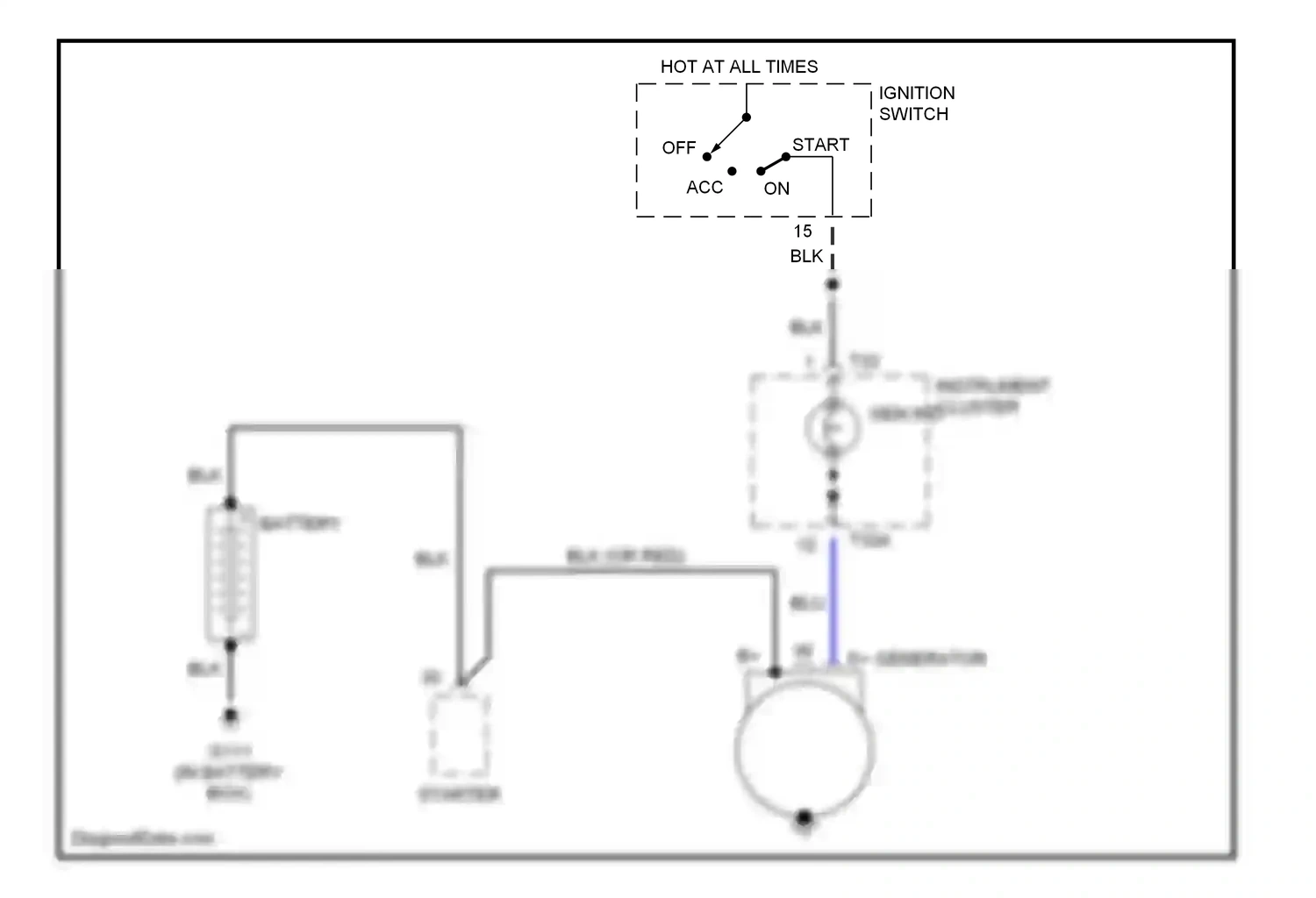 Wiring diagram d+ generator for Audi A4 B5 facelift (1999-2001) (1 of 1)