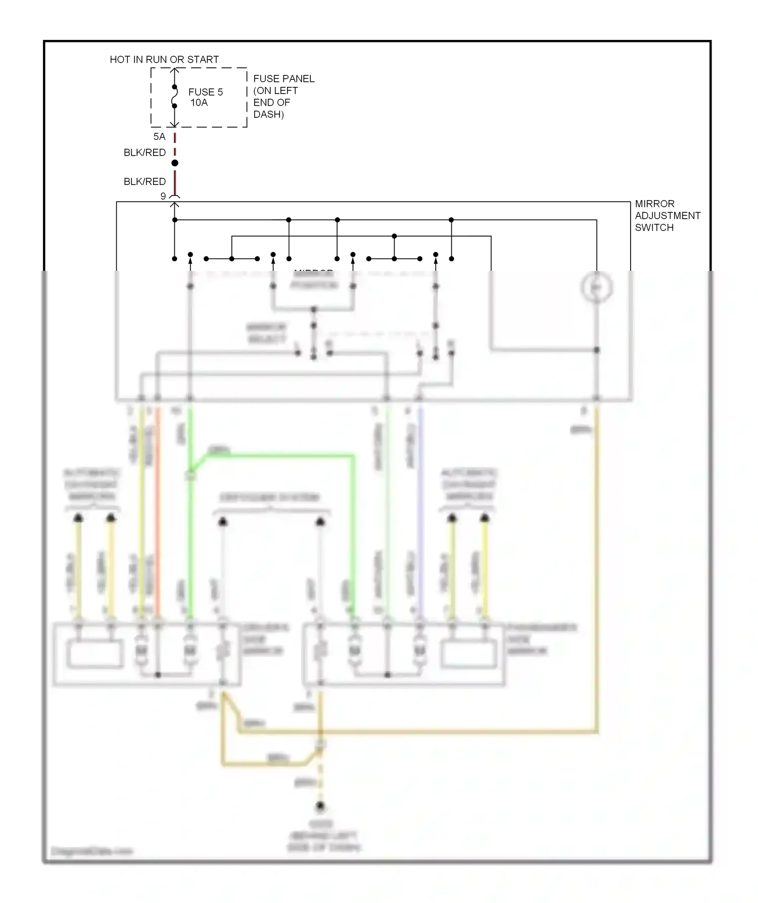 Wiring diagram defogger system for Audi A4 B5 facelift (1999-2001) (1 of 1)