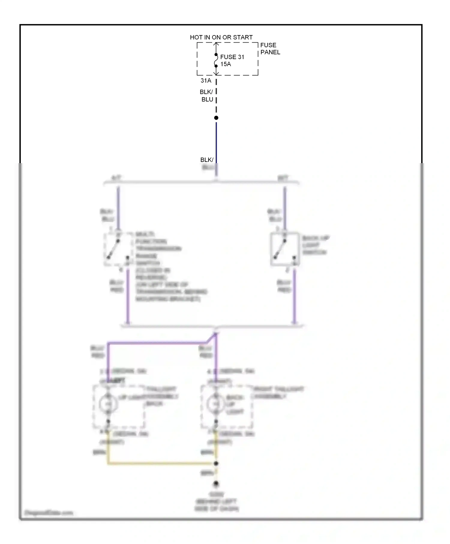 Wiring diagram fuse 31 for Audi A4 B5 facelift (1999-2001) (1 of 6)