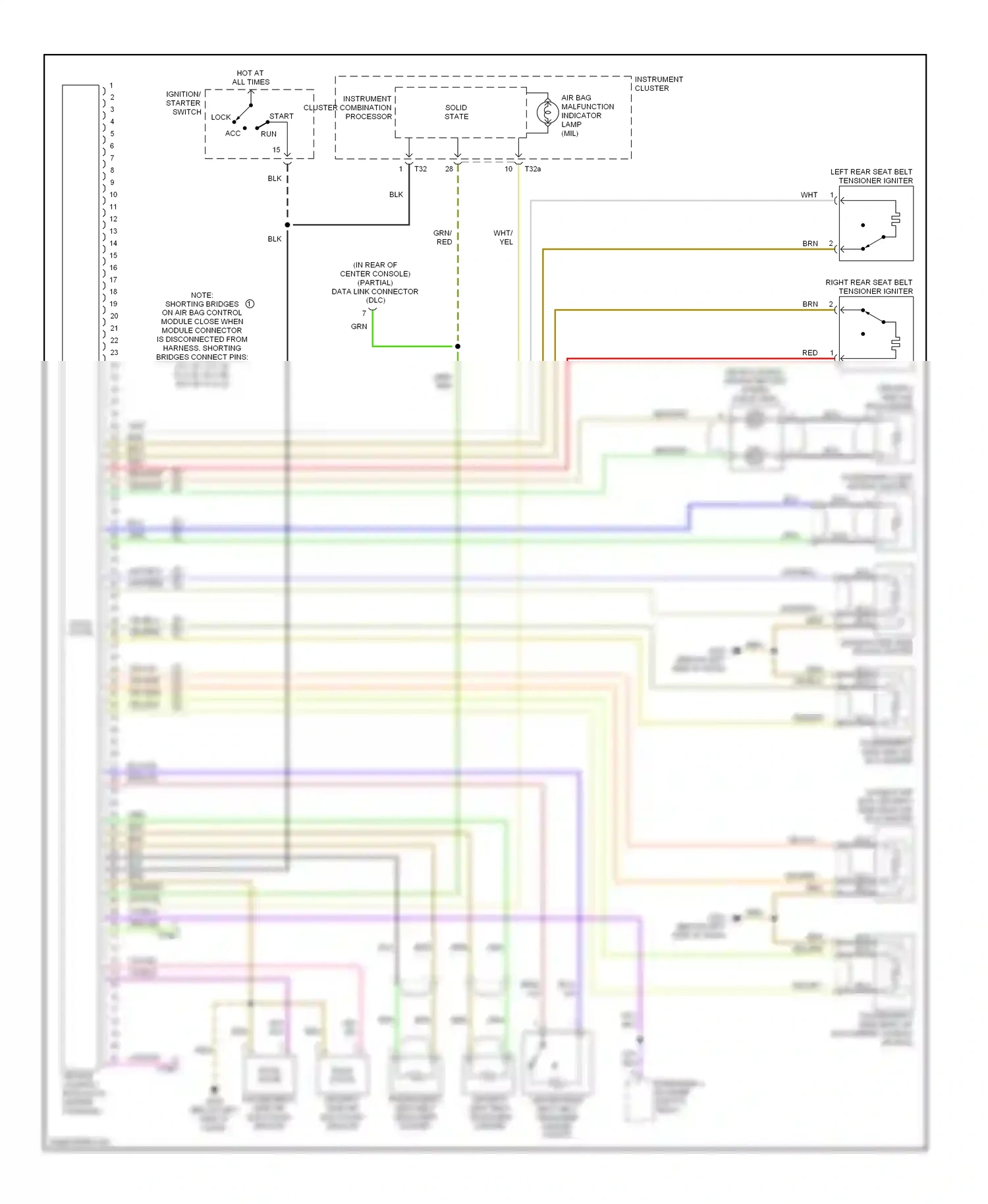 Wiring diagram grn/yel for Audi A4 B5 facelift (1999-2001) (15 of 16)
