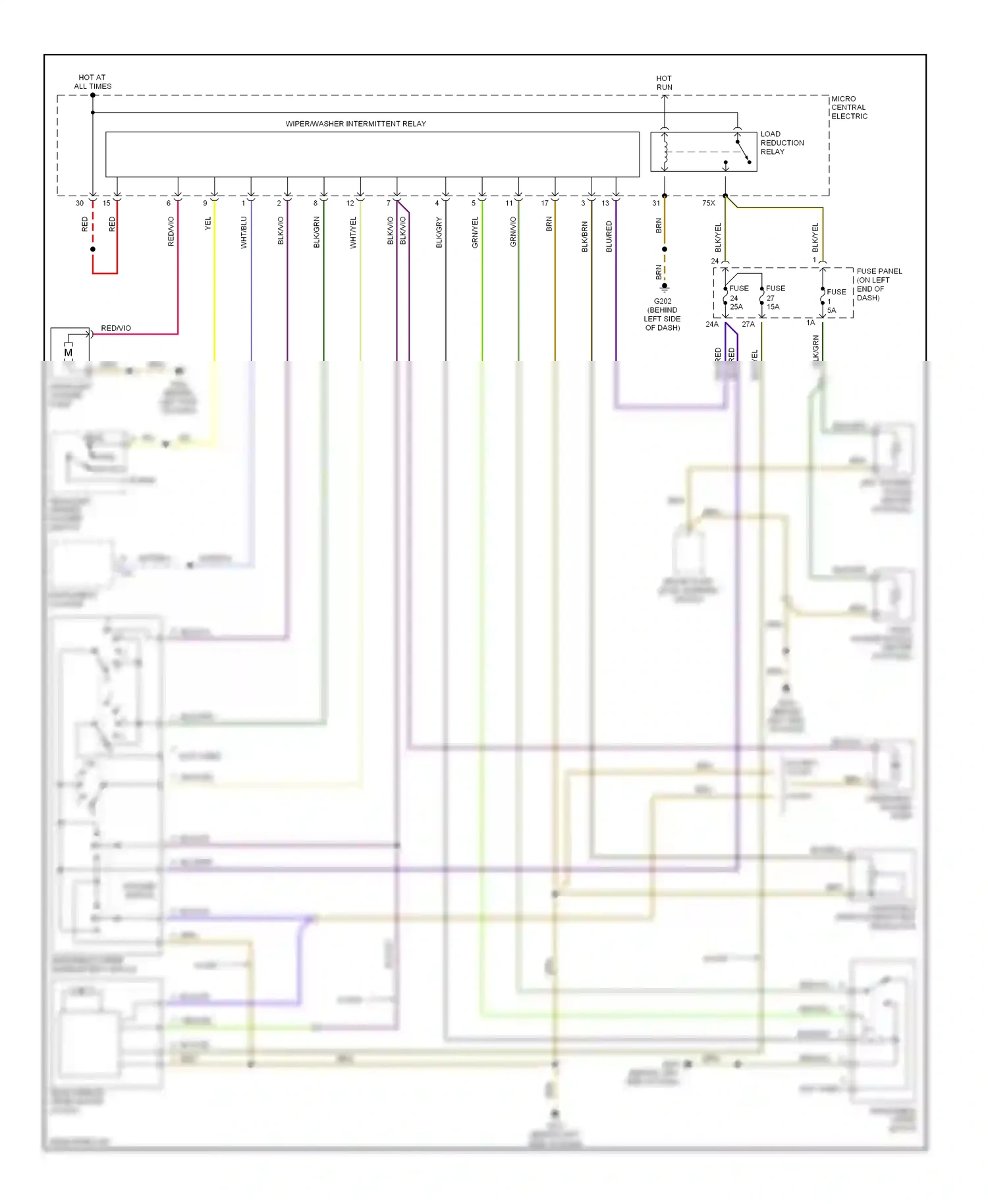 Audi A4 B5 facelift (1999-2001) head wiring diagram  (6 of 6)