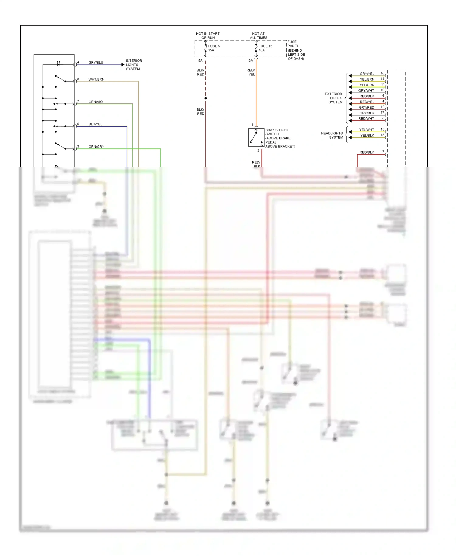 Wiring diagram trip computer function select switch for Audi A4 B5 facelift (1999-2001) (1 of 1)