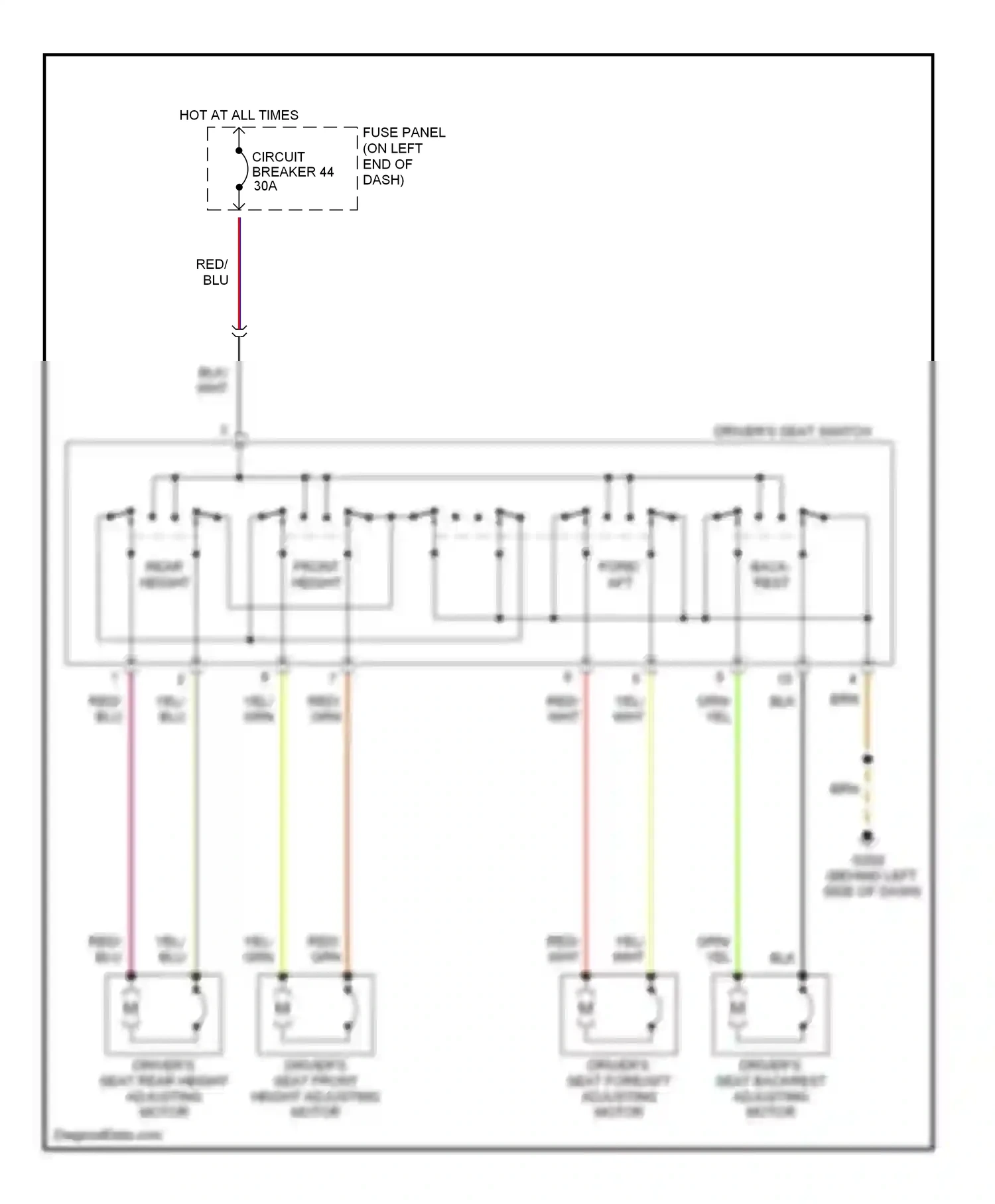 Wiring diagram wht for Audi A4 B5 facelift (1999-2001) (25 of 36)