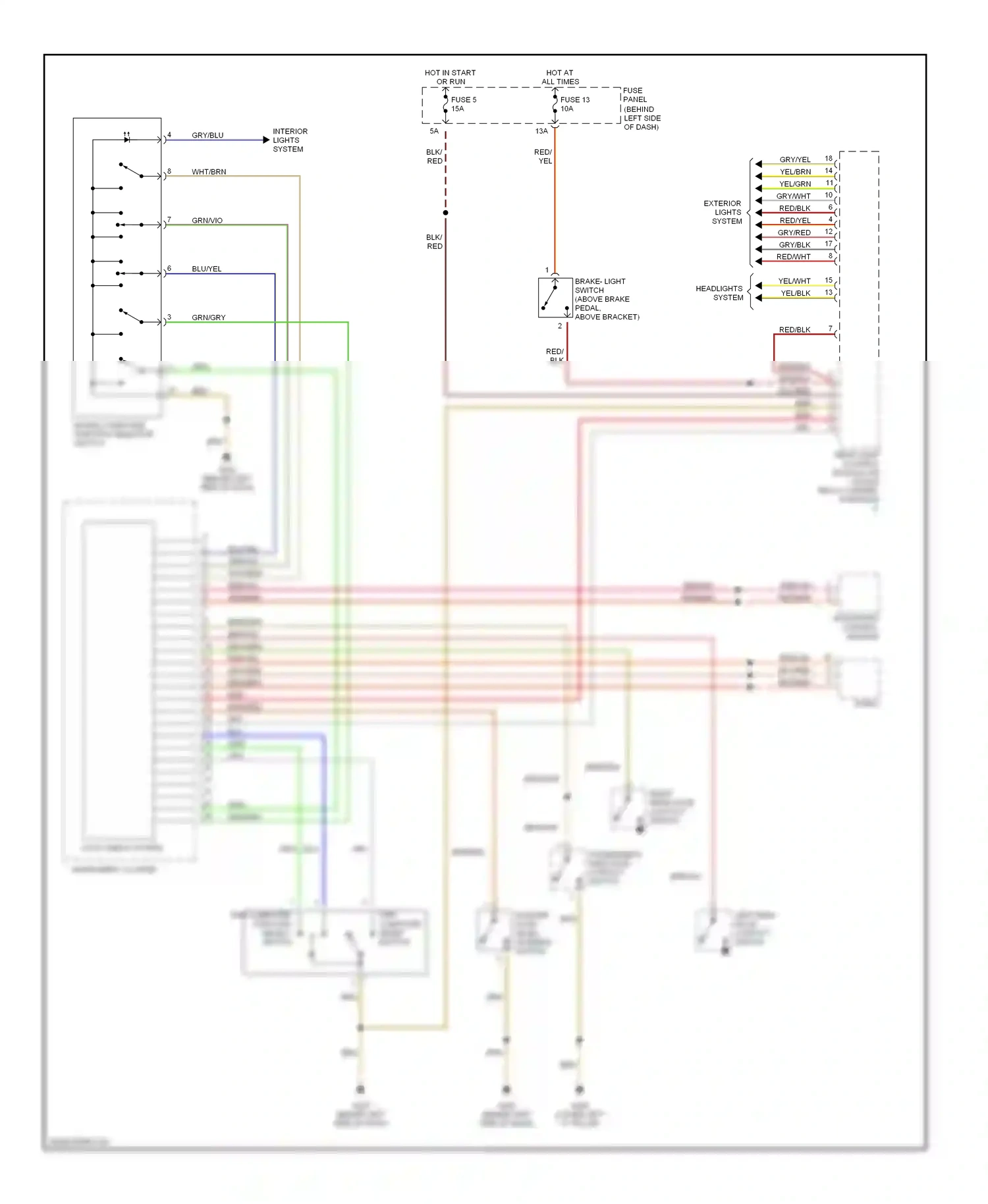 Wiring diagram yel/brn for Audi A4 B5 facelift (1999-2001) (1 of 8)