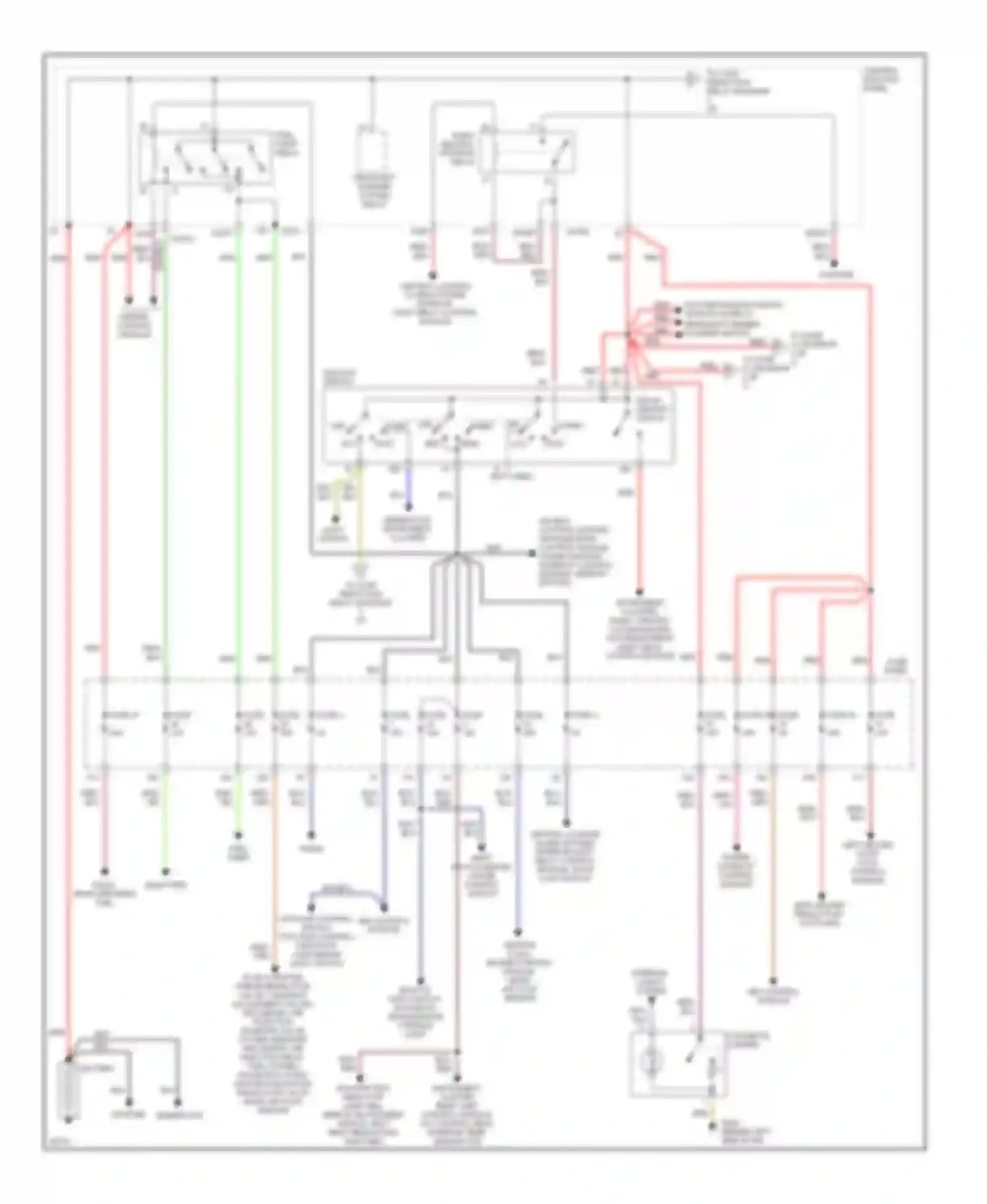 A4 Audi B5 (1994-1999): Power distribution circuit (1 of 2)
