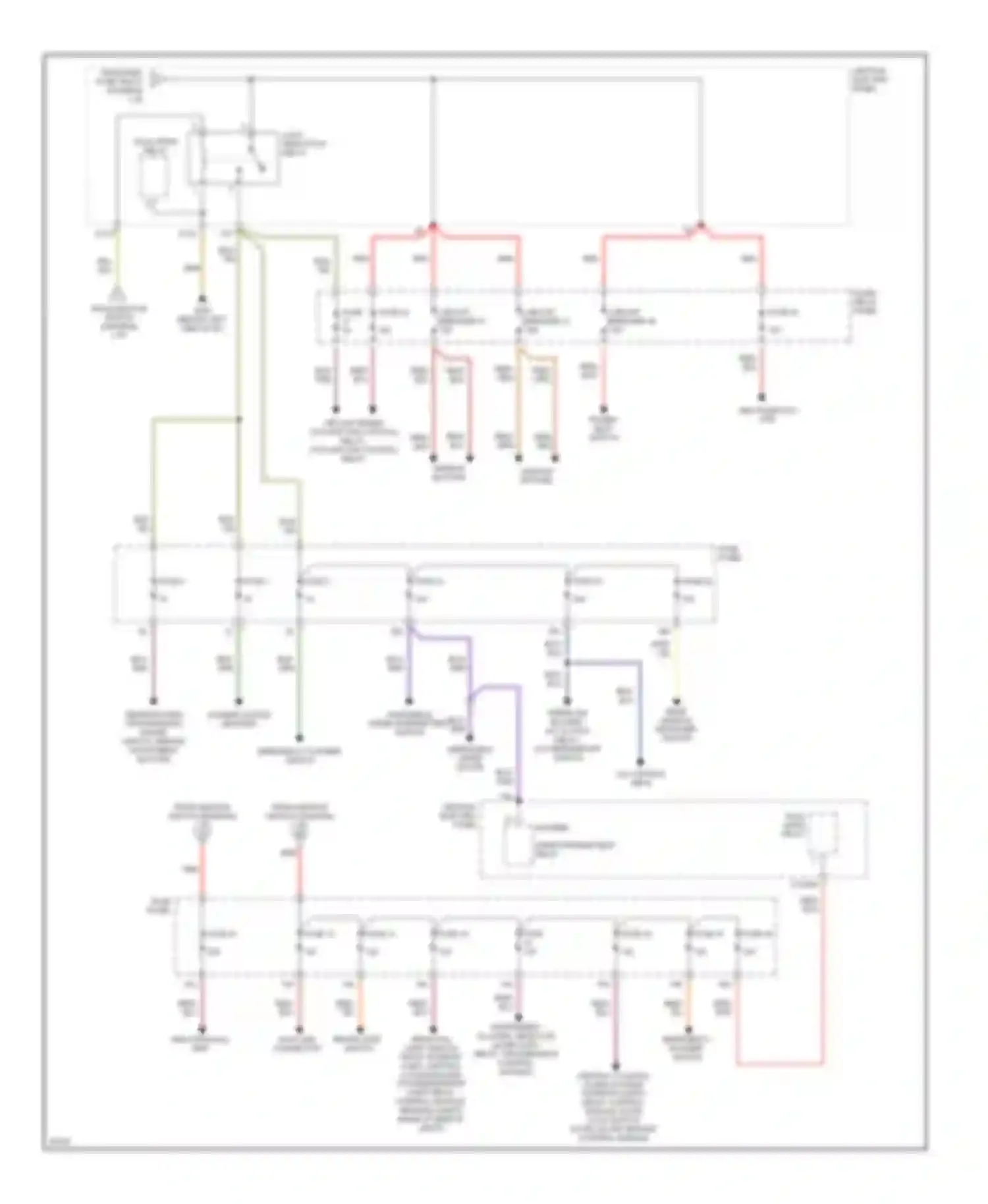 A4 Audi B5 (1994-1999): Power distribution circuit (2 of 2)