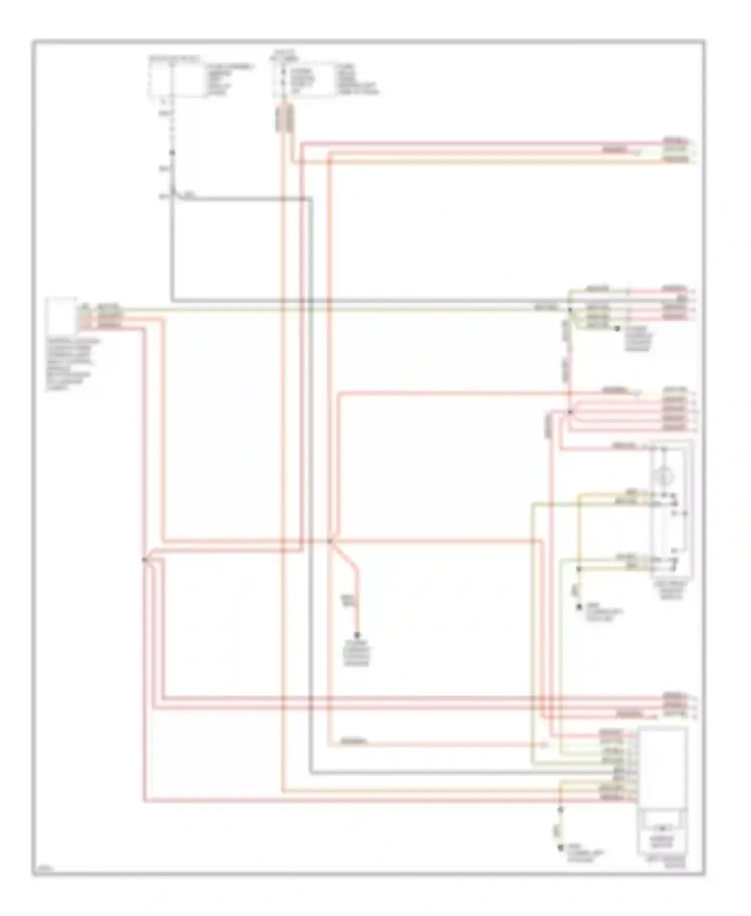 A4 Audi B5 (1994-1999): Power window system wiring diagram (a4 circuit 1 of 2)