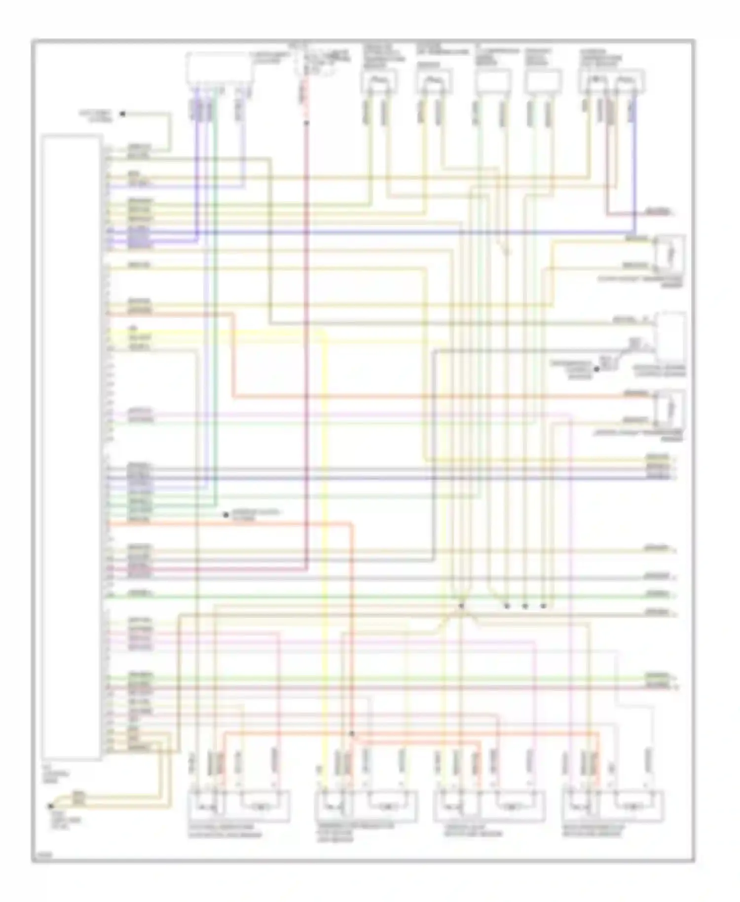 Wiring diagram a/c compressor speed sensor for Audi A4 B5 (1994-1999)