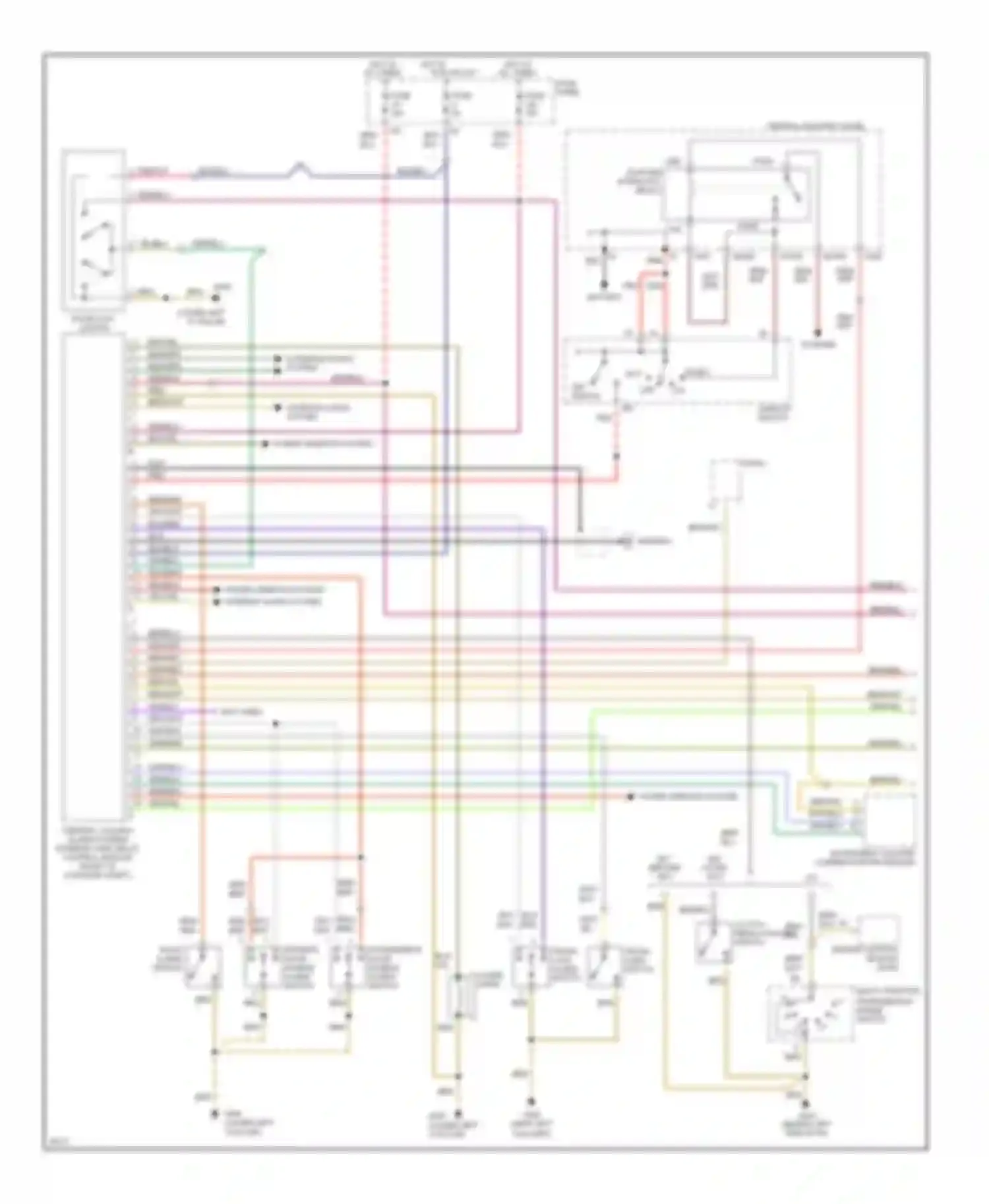 Wiring diagram power windows system for Audi A4 B5 (1994-1999)