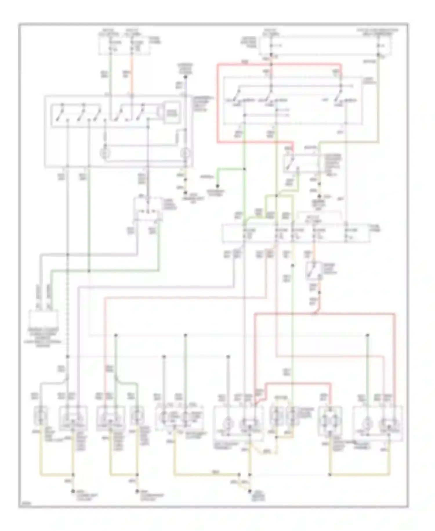 Wiring diagram turn signal switch for Audi A4 B5 (1994-1999)