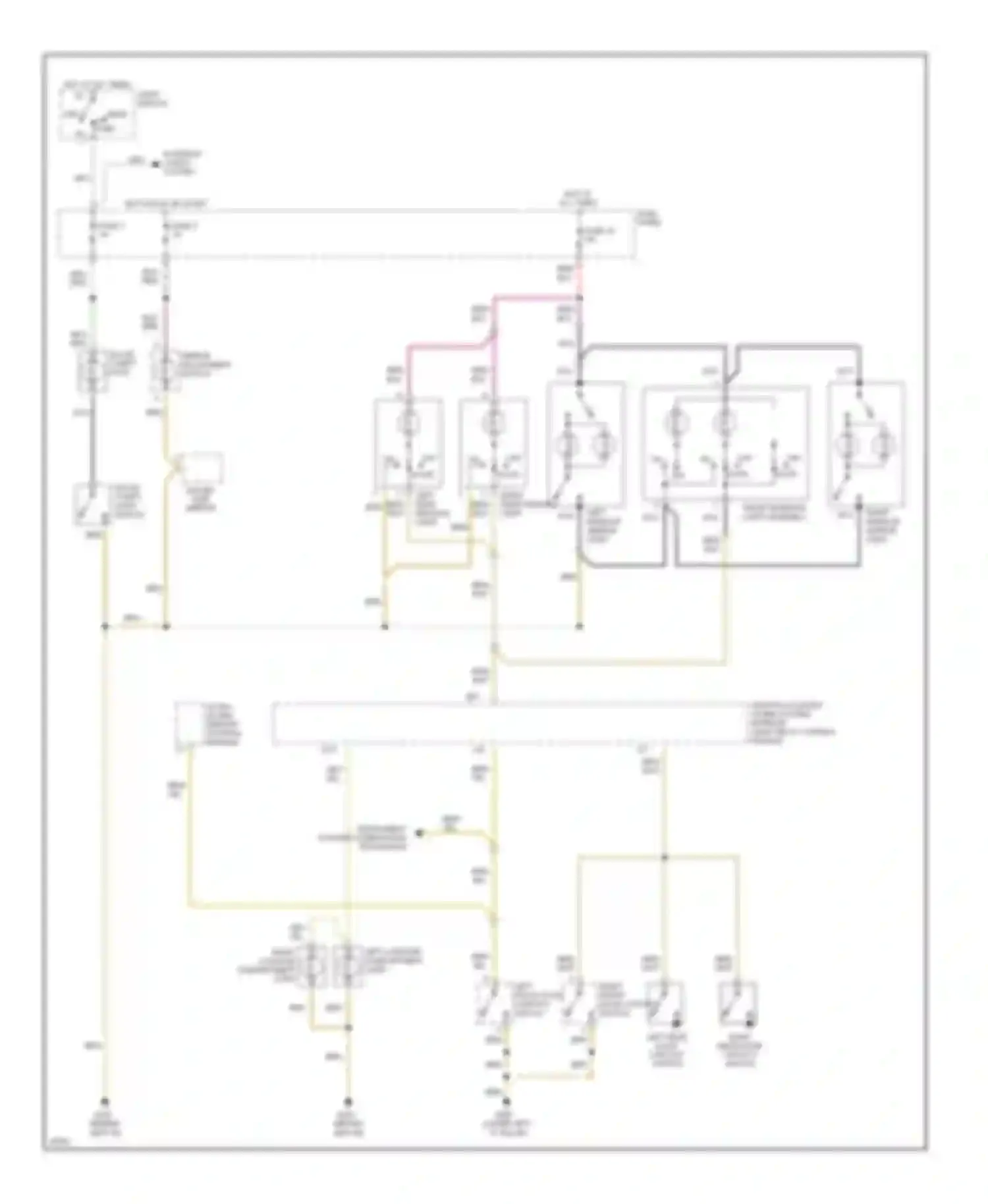 Wiring diagram hot in run or start for Audi A4 B5 (1994-1999)