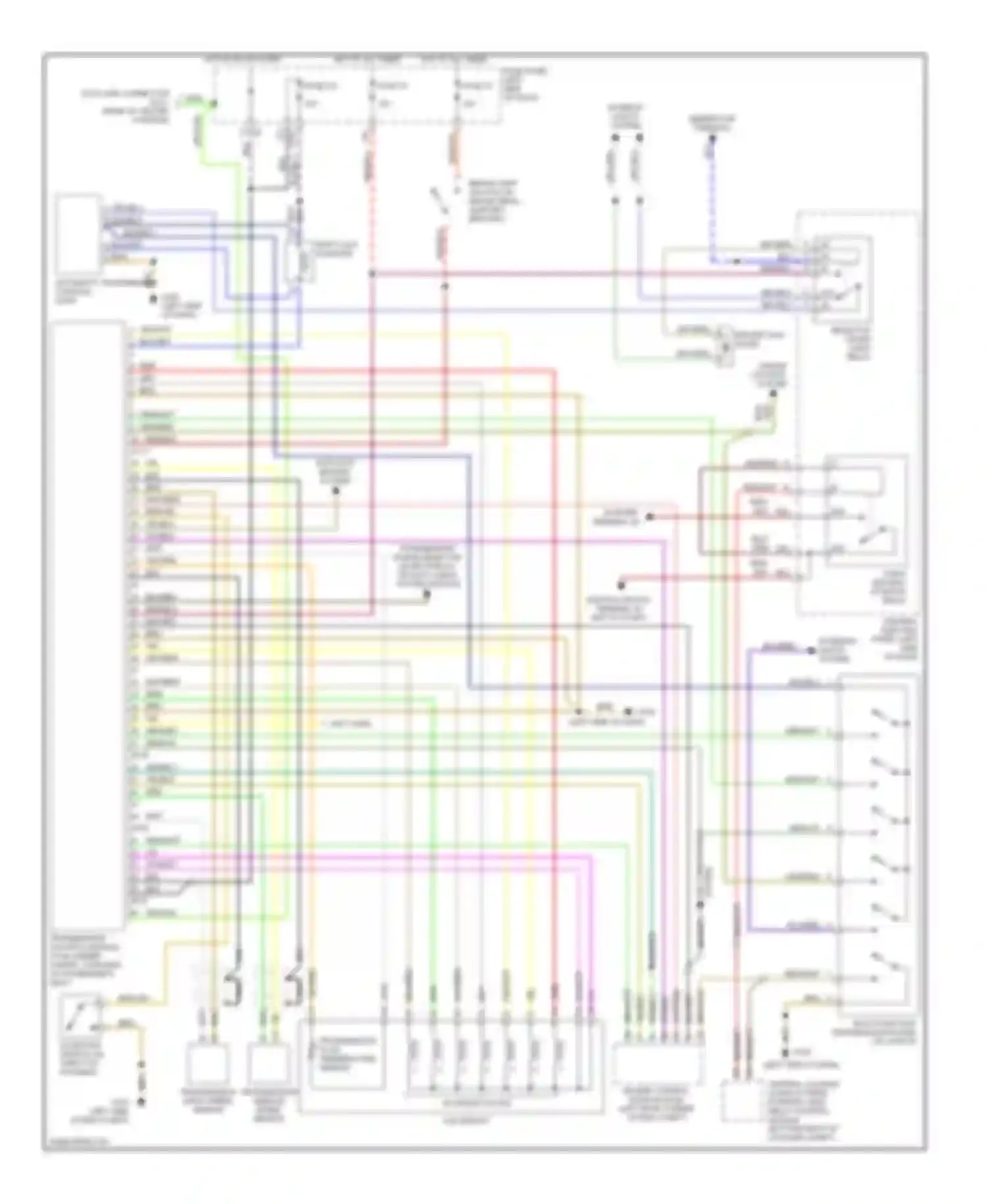 Wiring diagram selector lever light relay for Audi A4 B5 (1994-1999)