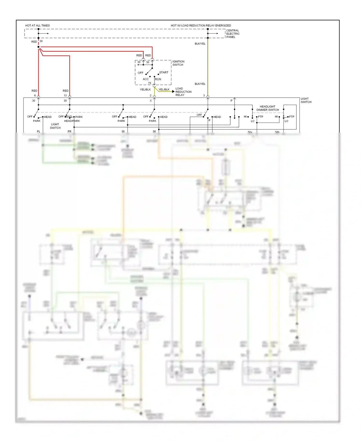 Audi A4 B5 (1994-1999) load reduction relay wiring diagram  (1 of 4)