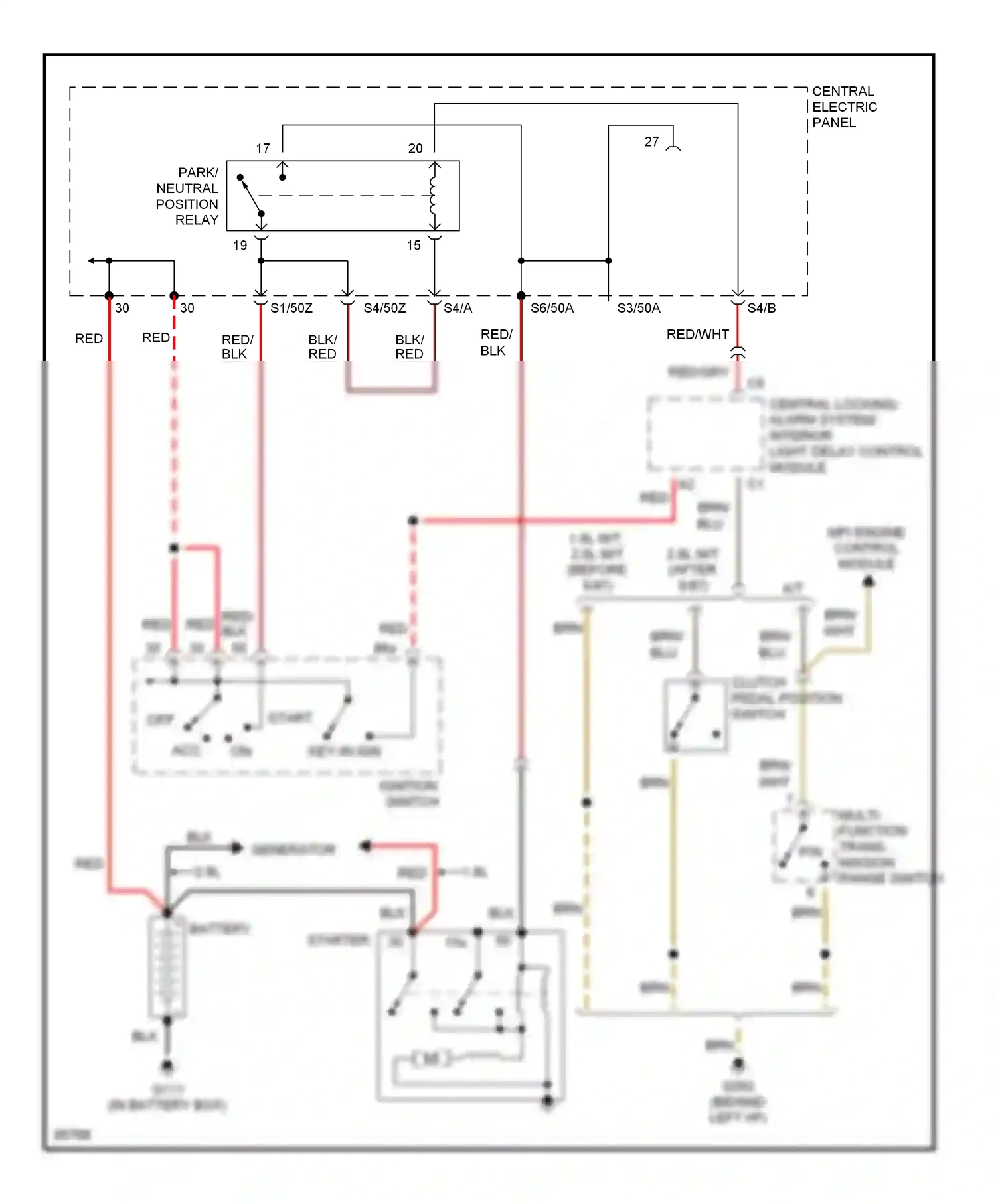 Audi A4 B5 (1994-1999) mfi engine control module wiring diagram  (1 of 1)