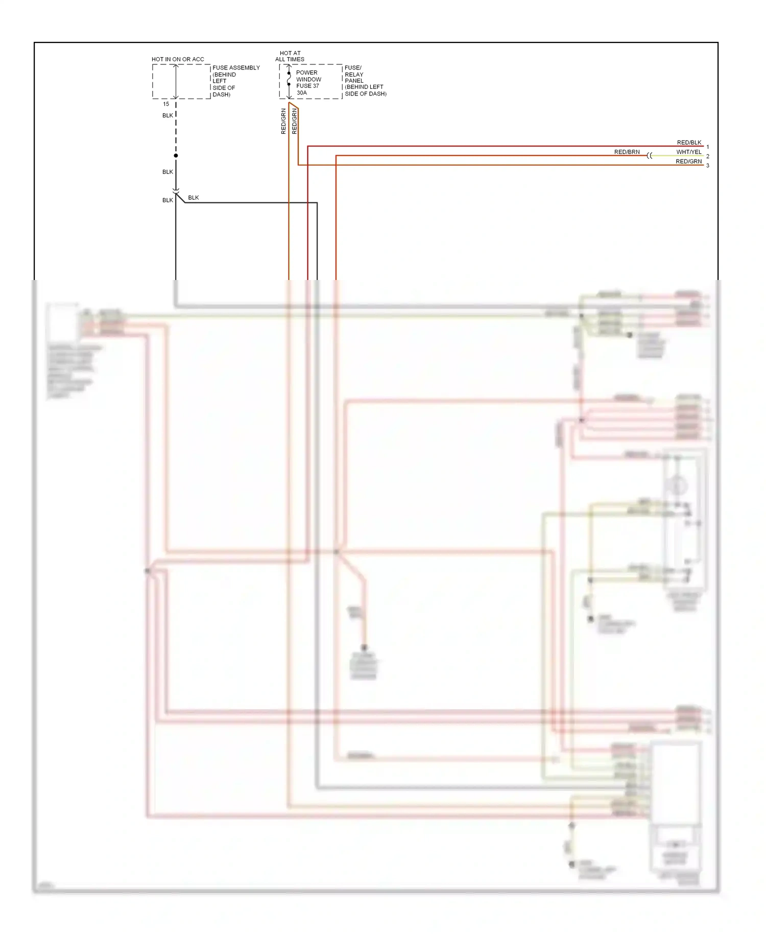Audi A4 B5 (1994-1999) power sunroof control module wiring diagram  (2 of 3)