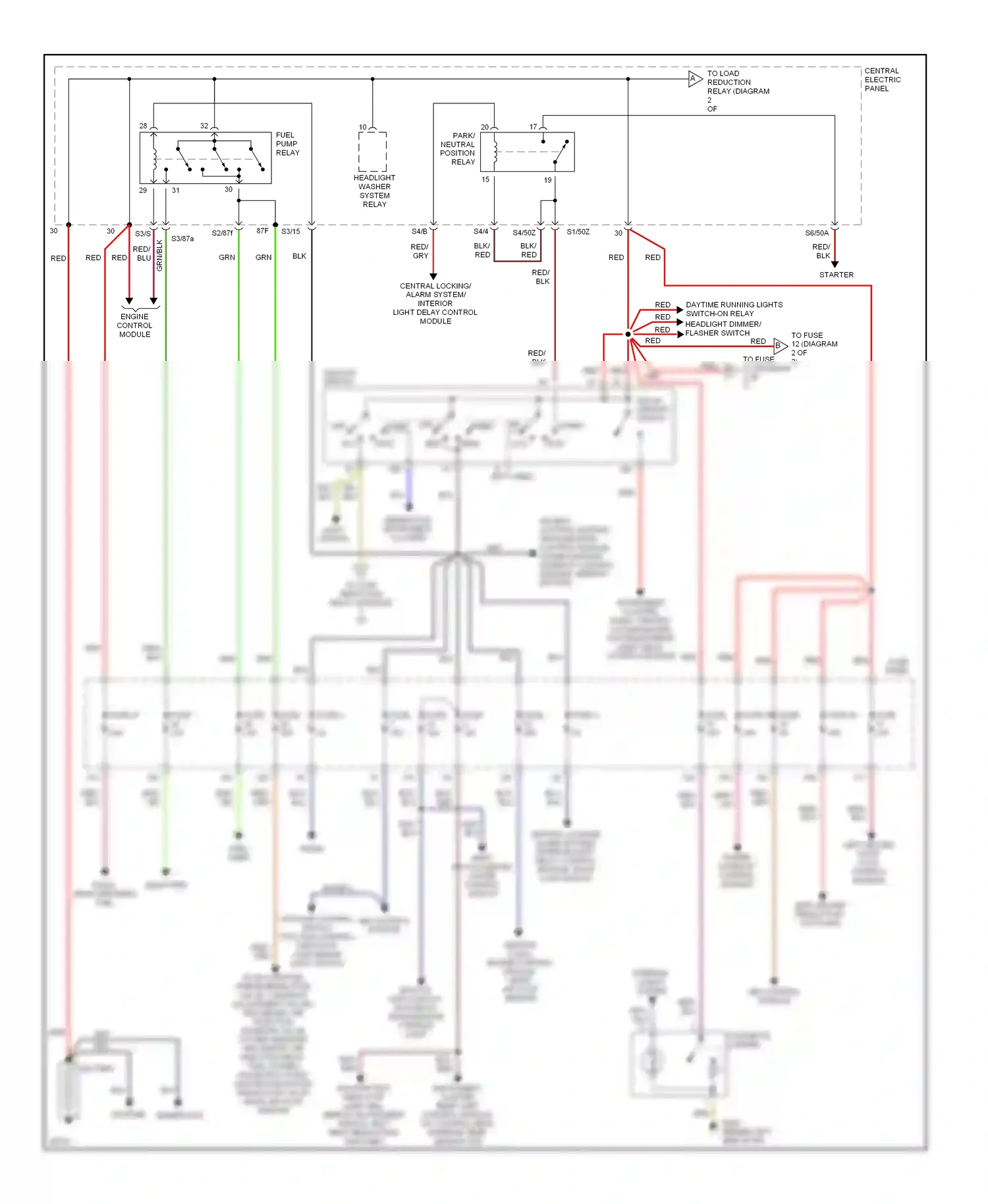 Audi A4 B5 (1994-1999) power sunroof control module wiring diagram  (1 of 3)