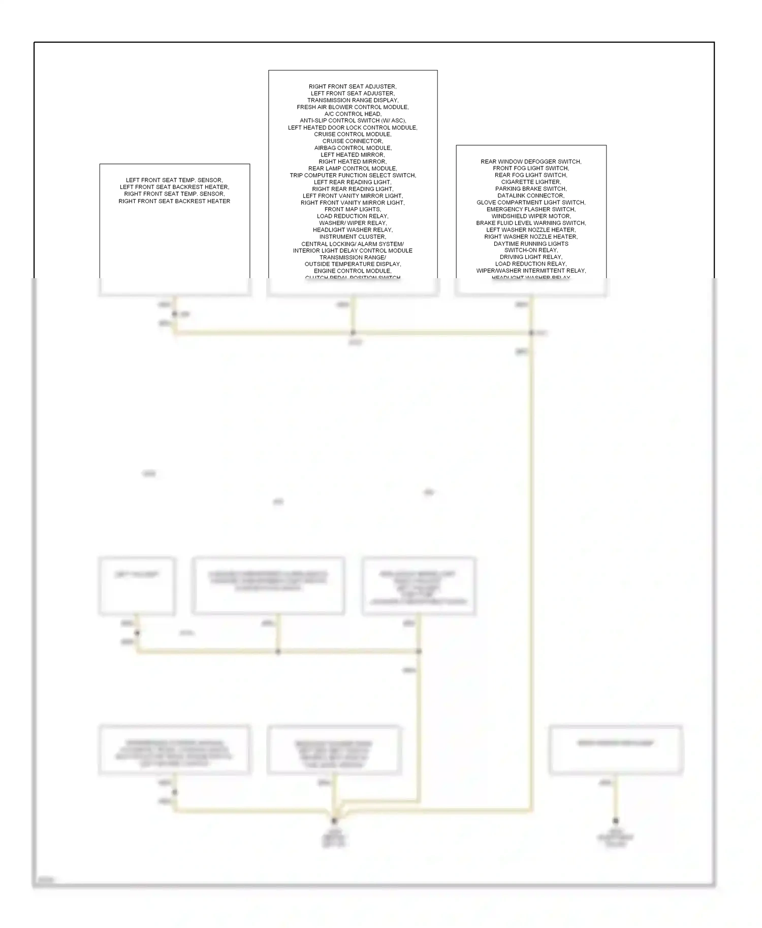 Audi A4 B5 (1994-1999) rear window defogger wiring diagram  (1 of 1)