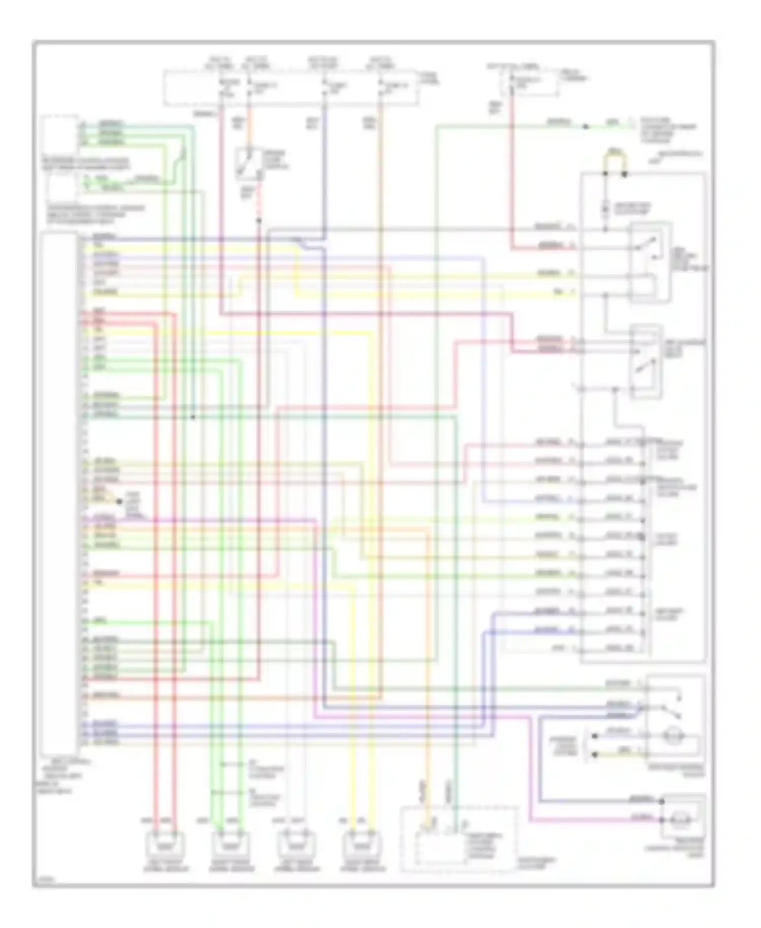 Wiring diagram right front wheel sensor for Audi A4 B5 (1994-1999)